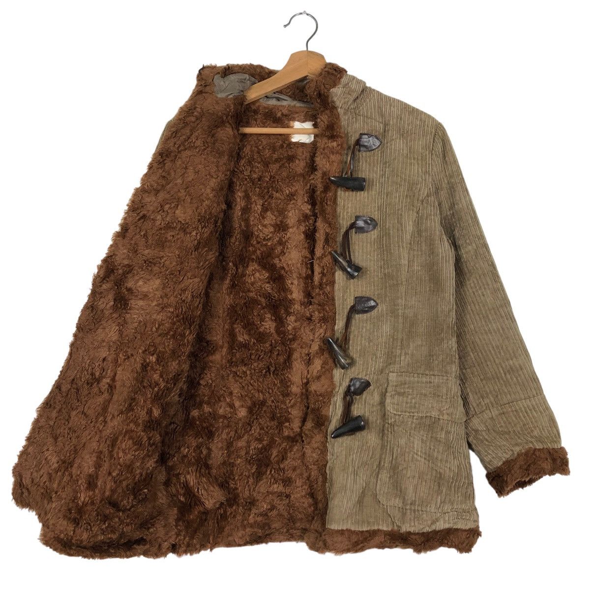 Japanese Brand 🔥Corduroy Duffle Jacket Mk Klein+ Japan Mink Fur Lining Size M / US 6-8 / IT 42-44 - 9 Thumbnail