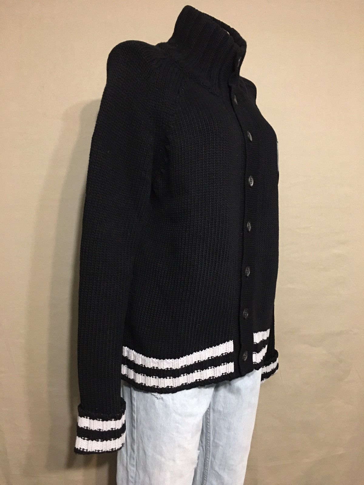 Bally BALLY Black Cable Knit Cardigan Sweater Merino Wool EU 48 Size XL / US 12-14 / IT 48-50 - 5 Thumbnail