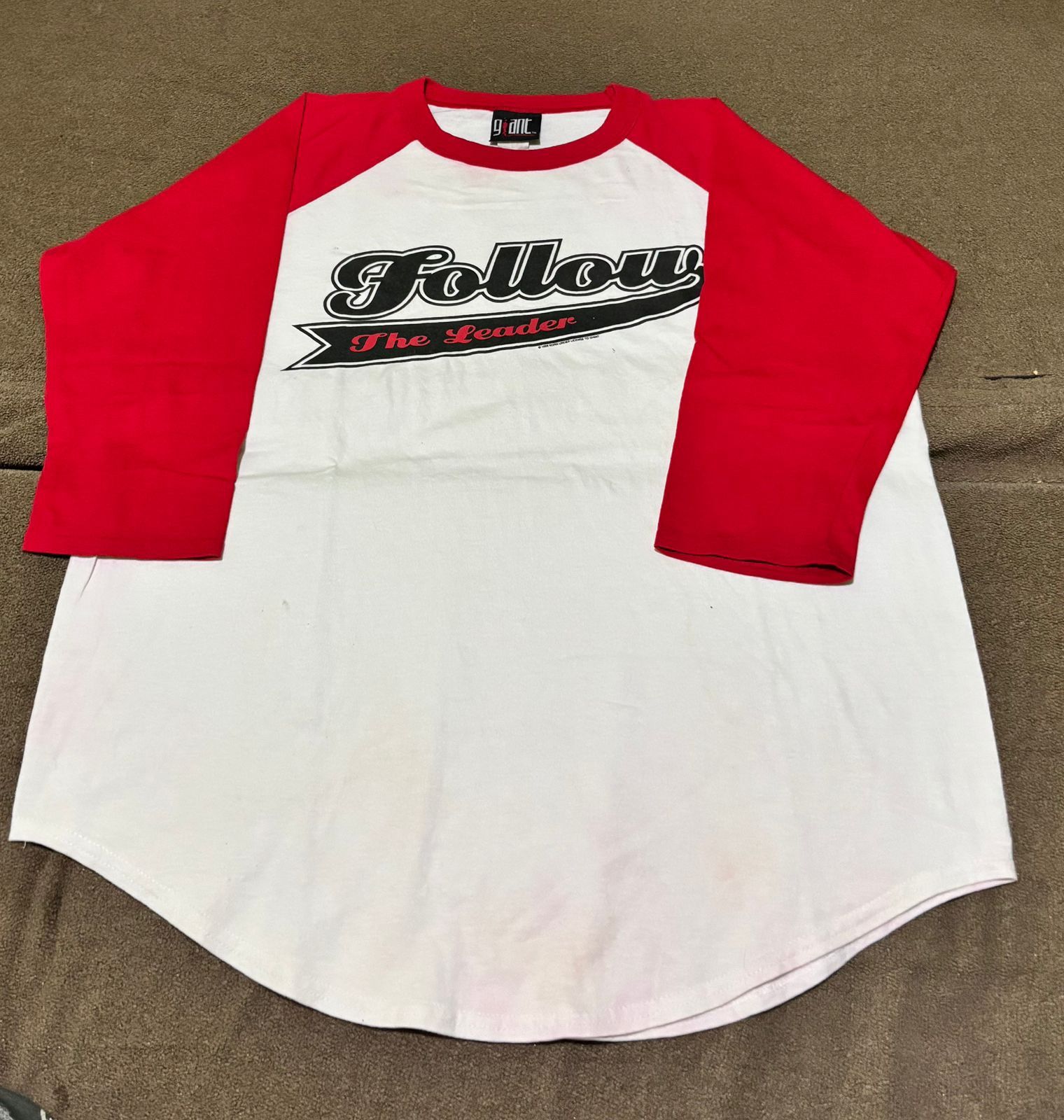 Band Tees Vintage 1998Korn Follow The Leader Raglan.NIN,Marilyn Manson Size US L / EU 52-54 / 3 - 4 Thumbnail