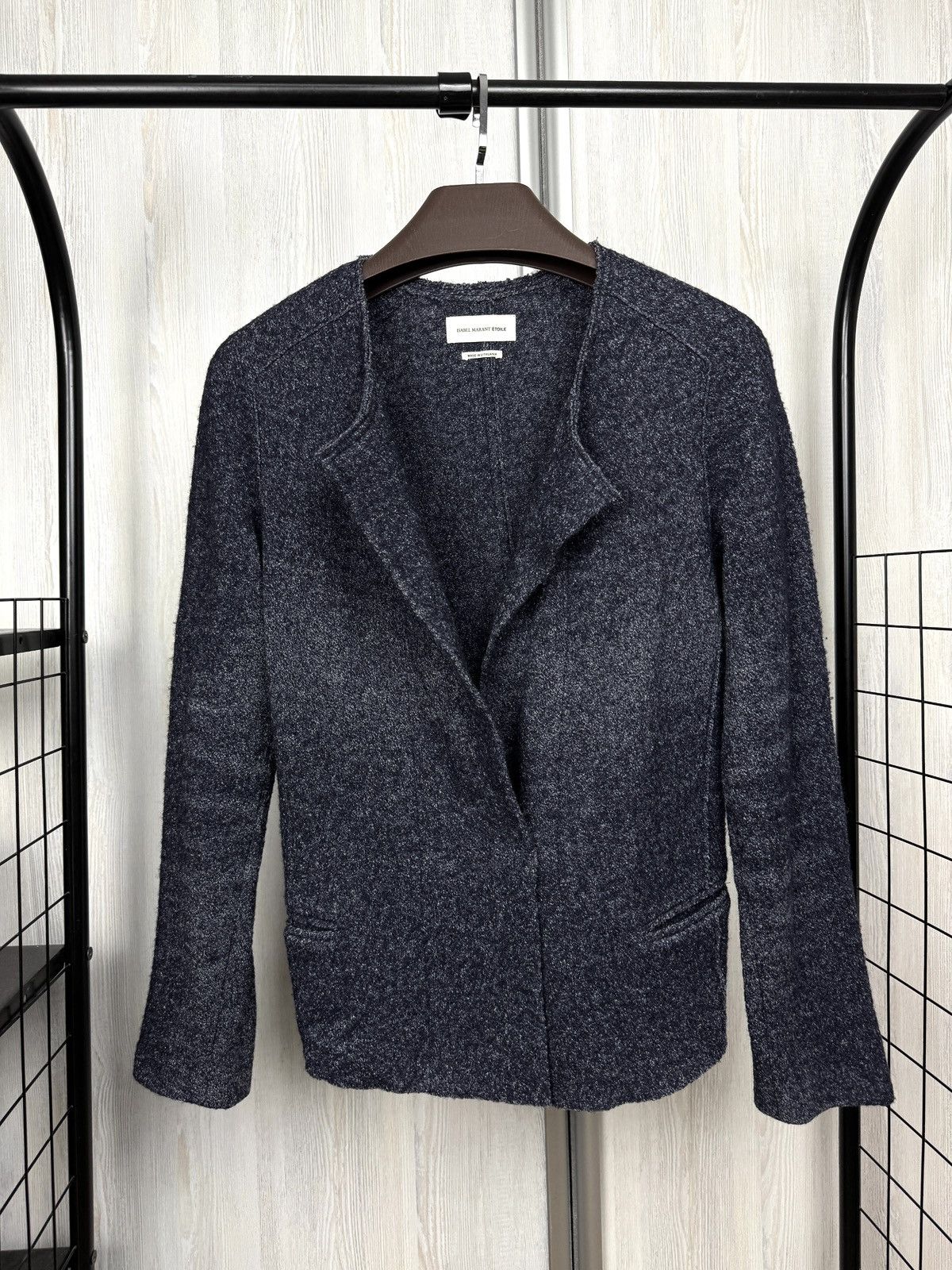Isabel Marant Etoile ISABEL MARANT ETOILE Women's Plain Collarless Jacket Gray Size M / US 6-8 / IT 42-44 - 2 Thumbnail