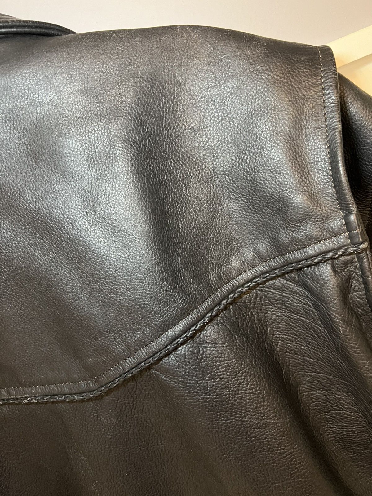 Vintage Vintage heavy leather biker jacket Size US XXL / EU 58 / 5 - 15 Thumbnail