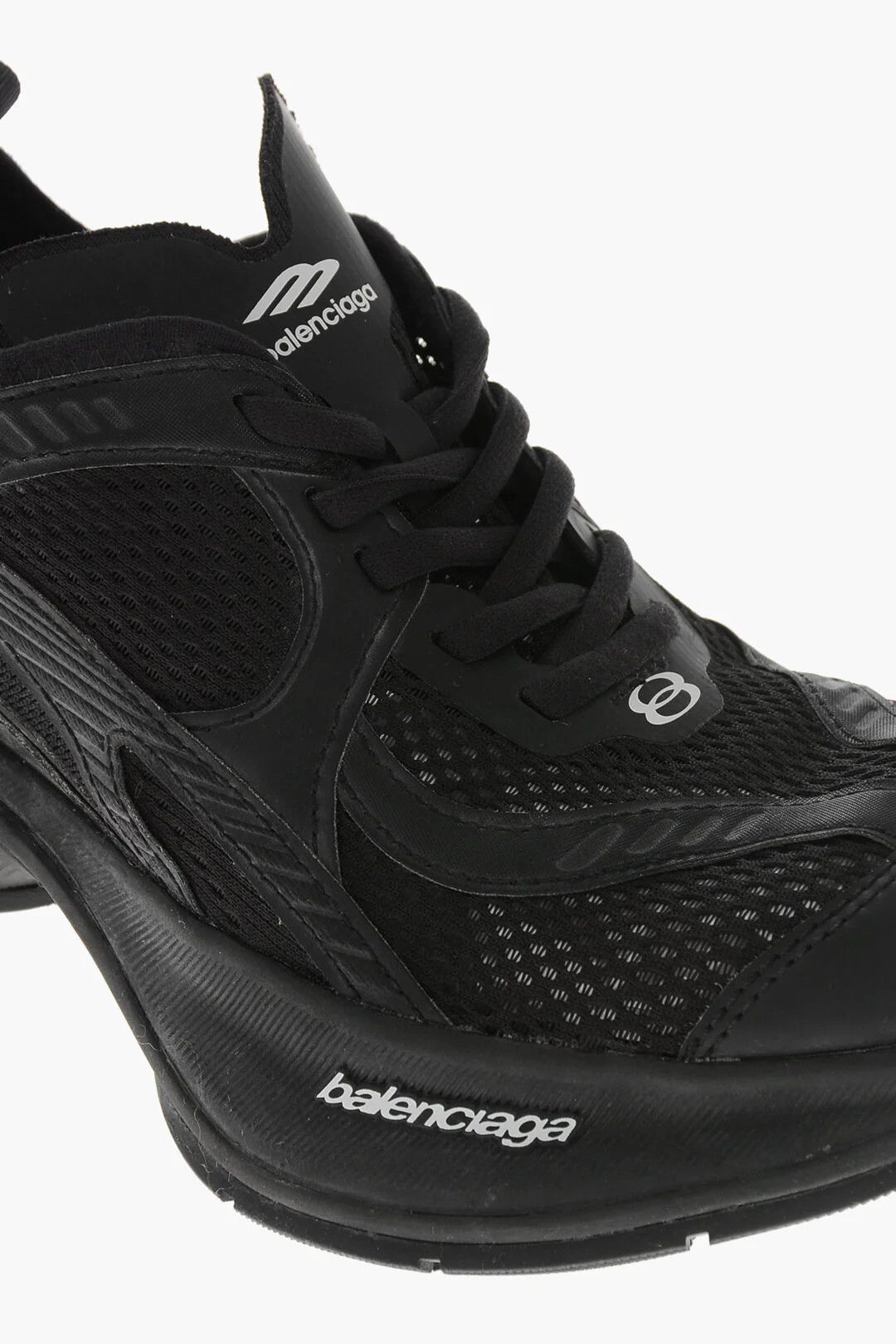 Balenciaga og1mm0326 Breathable Fabric Lace-Up Sneakers in Black Size US 8 / IT 38 - 4 Thumbnail