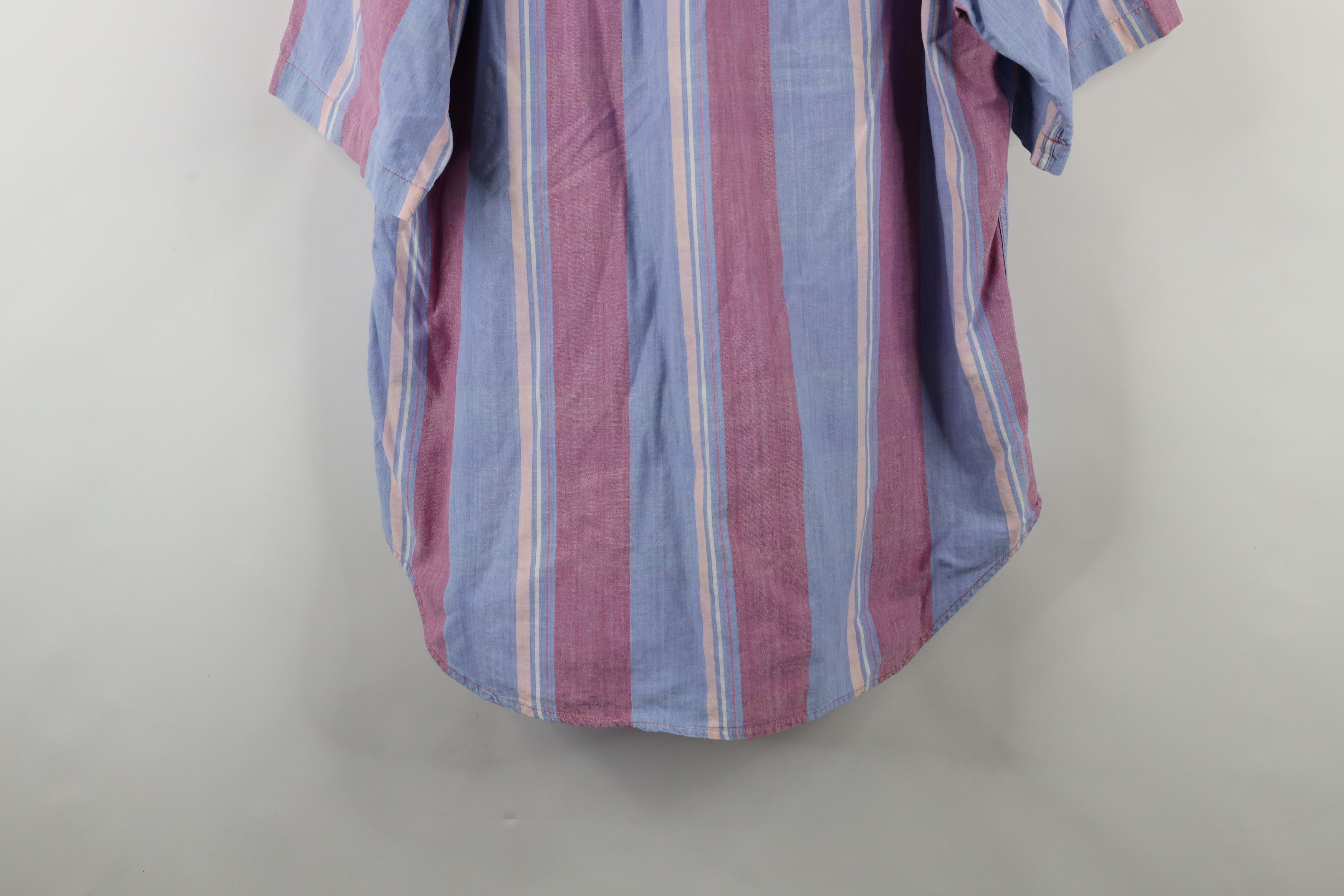 Vintage Vintage 90s Streetwear Pastel Striped Button Down Shirt Size US L / EU 52-54 / 3 - 12 Thumbnail