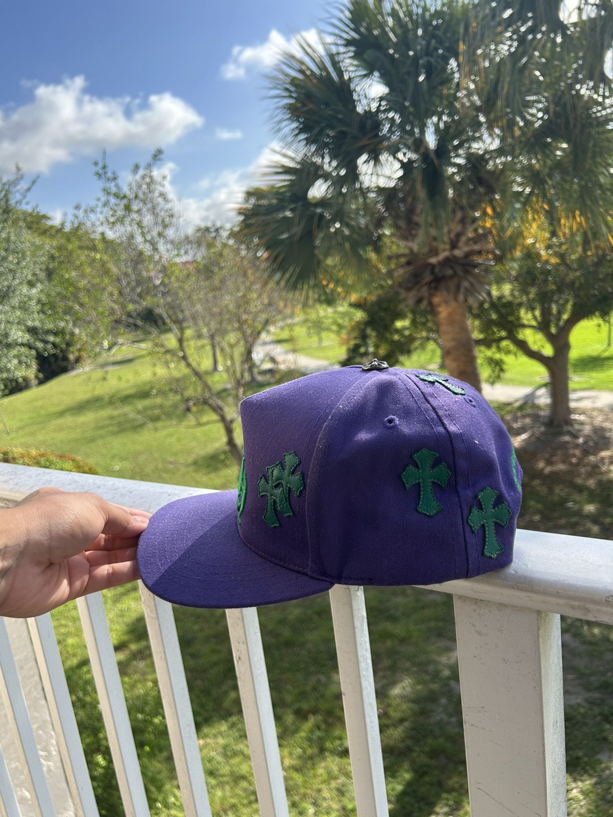 Chrome Hearts Chrome Hearts Cross Patch Hat (Purple/Green) Size ONE SIZE - 4 Thumbnail