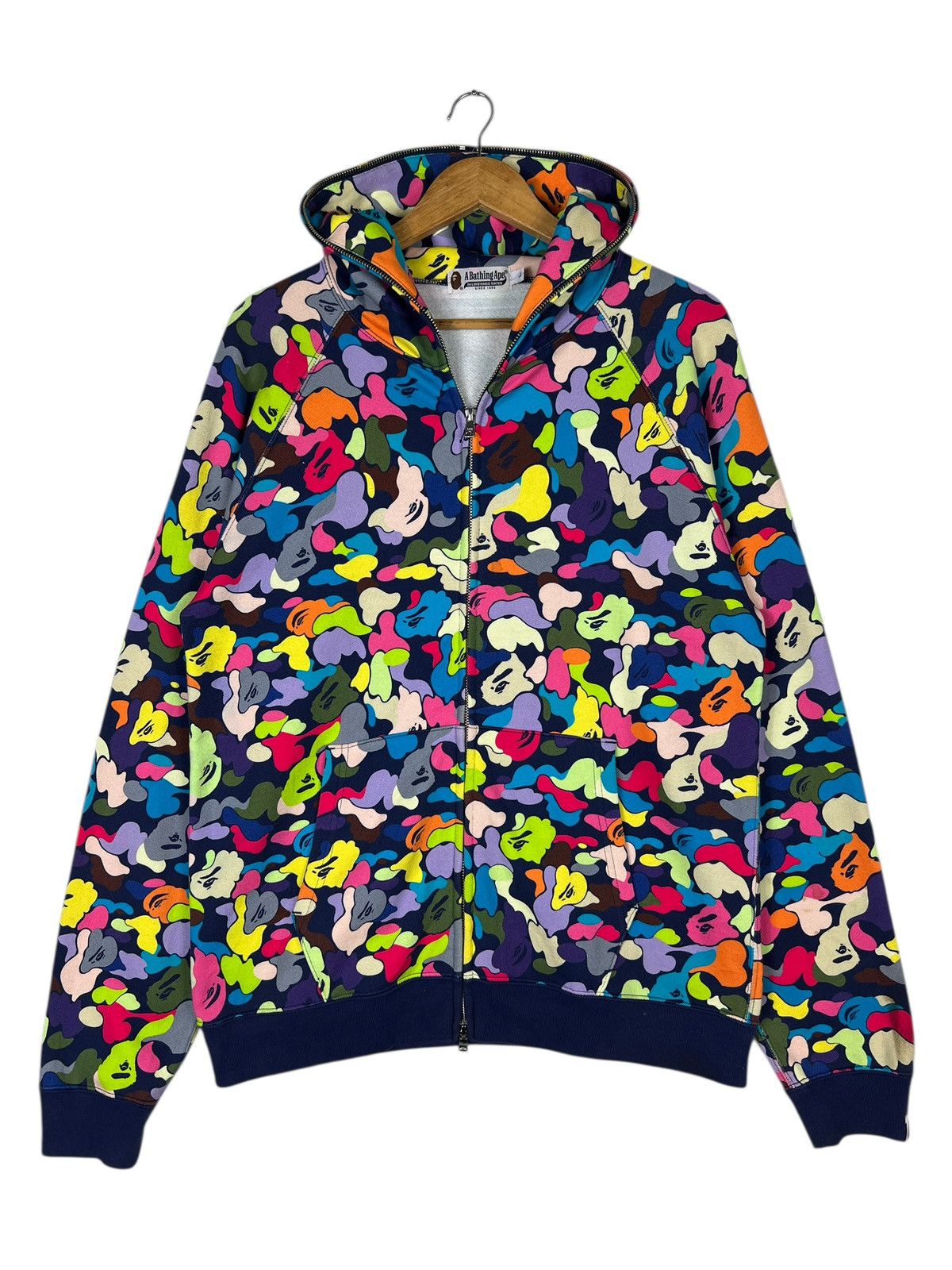 Bape 🔥 A BATHING APE INLUKEWARM WATER CAMO ZIPPER HOODIE Size US L / EU 52-54 / 3 - 6 Thumbnail