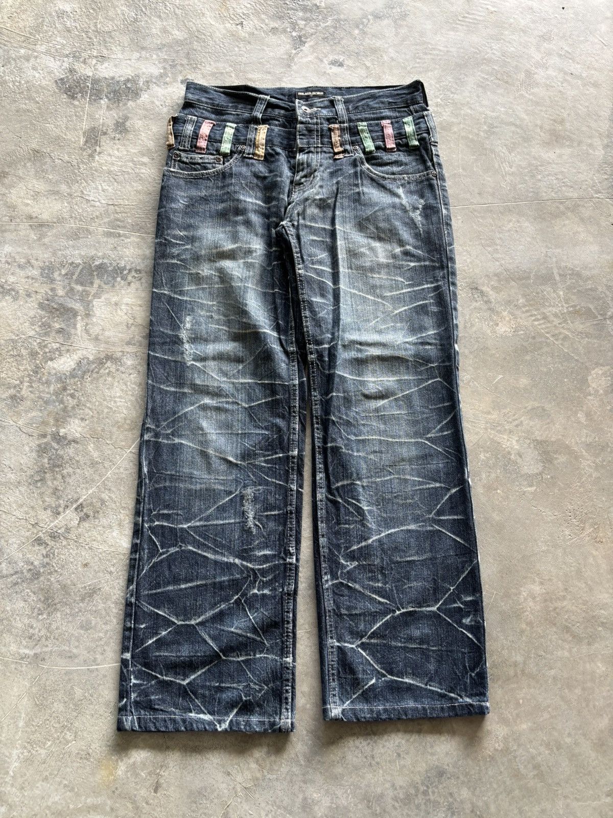 PPFM CRAZY DOUBLE WAIST NYLAUS PUNK GRUNGE SICK FADED CLAW WASHED Size US 32 / EU 48 - 1 Thumbnail