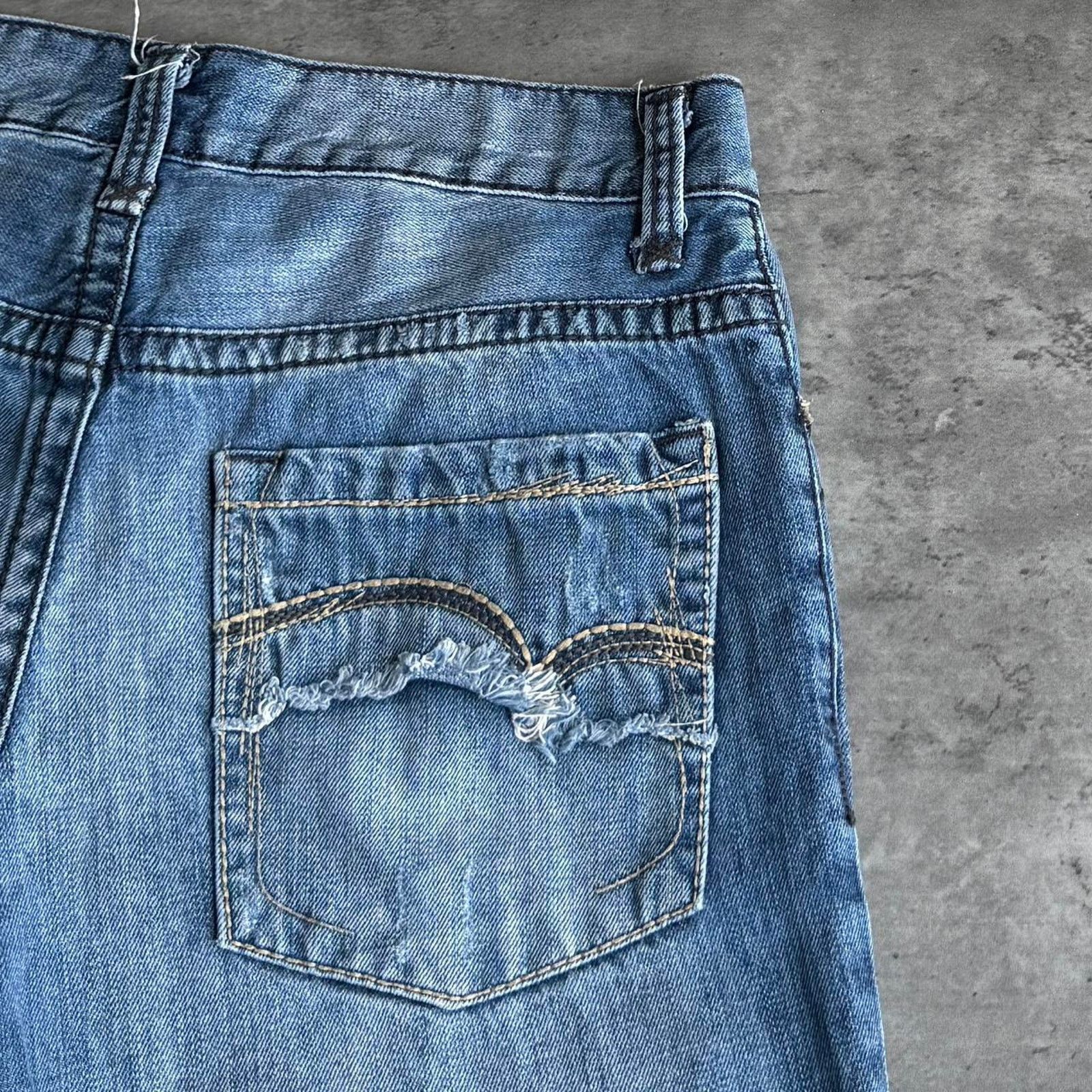 Affliction × Decree Vintage Y2K Affliction Style Boot Cut Grunge Opium Jeans Size US 34 / EU 50 - 3 Thumbnail