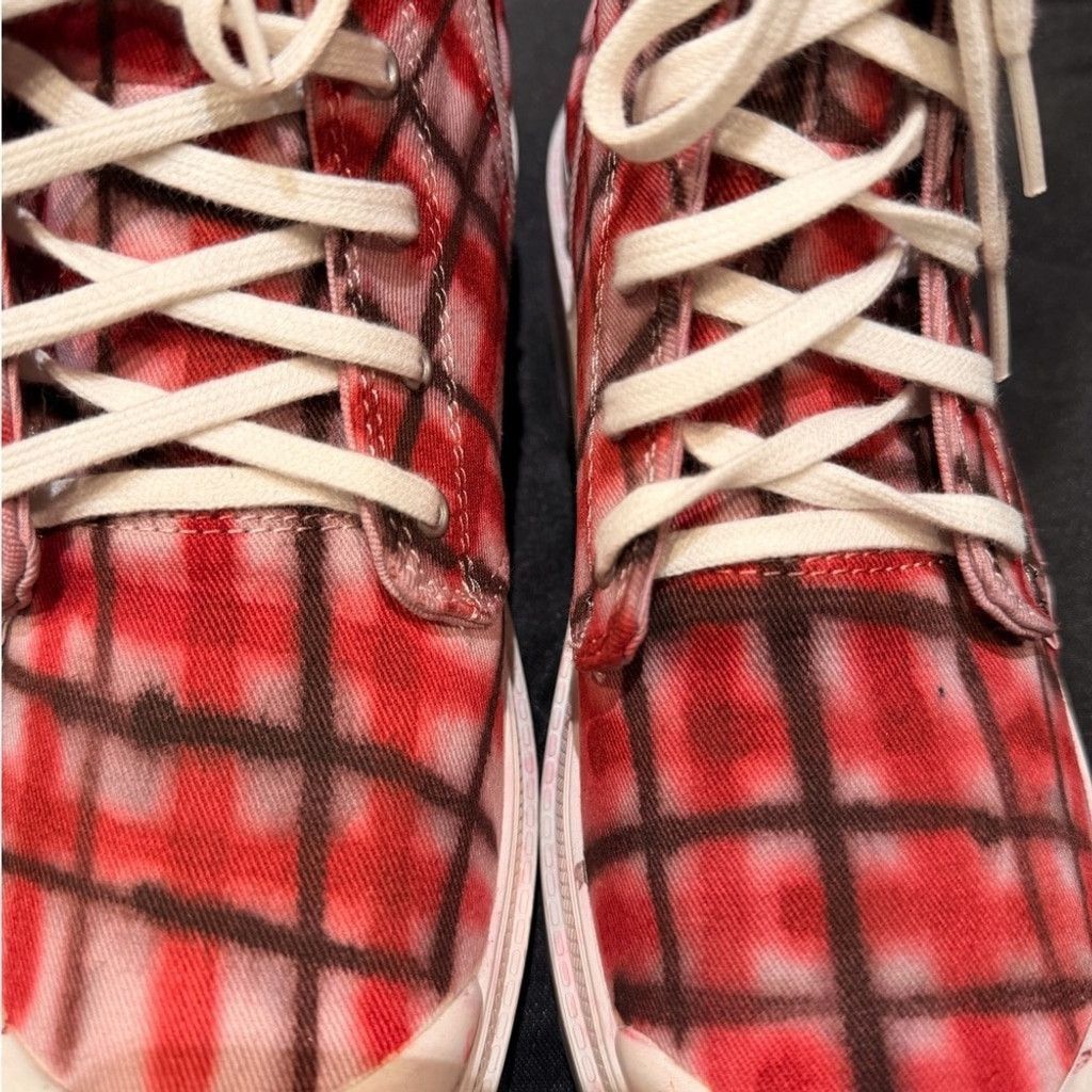 Palladium Palladium Plaid Combat Boots Red Pink Black HighTop Side Zip Size US 8 / IT 38 - 7 Thumbnail
