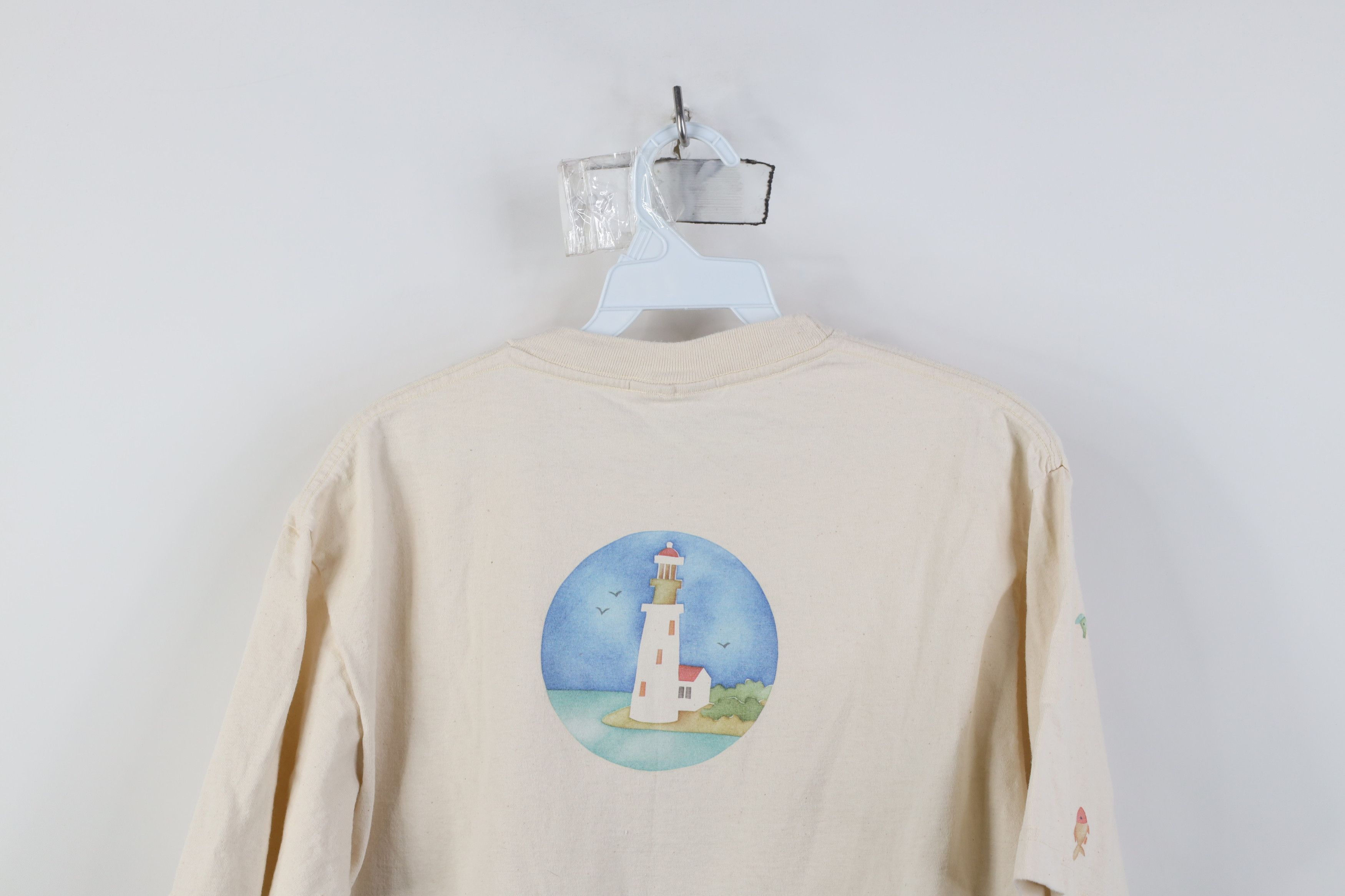 Vintage Vintage 90s Streetwear Beach Fish All Over Print T-Shirt Size M / US 6-8 / IT 42-44 - 13 Thumbnail
