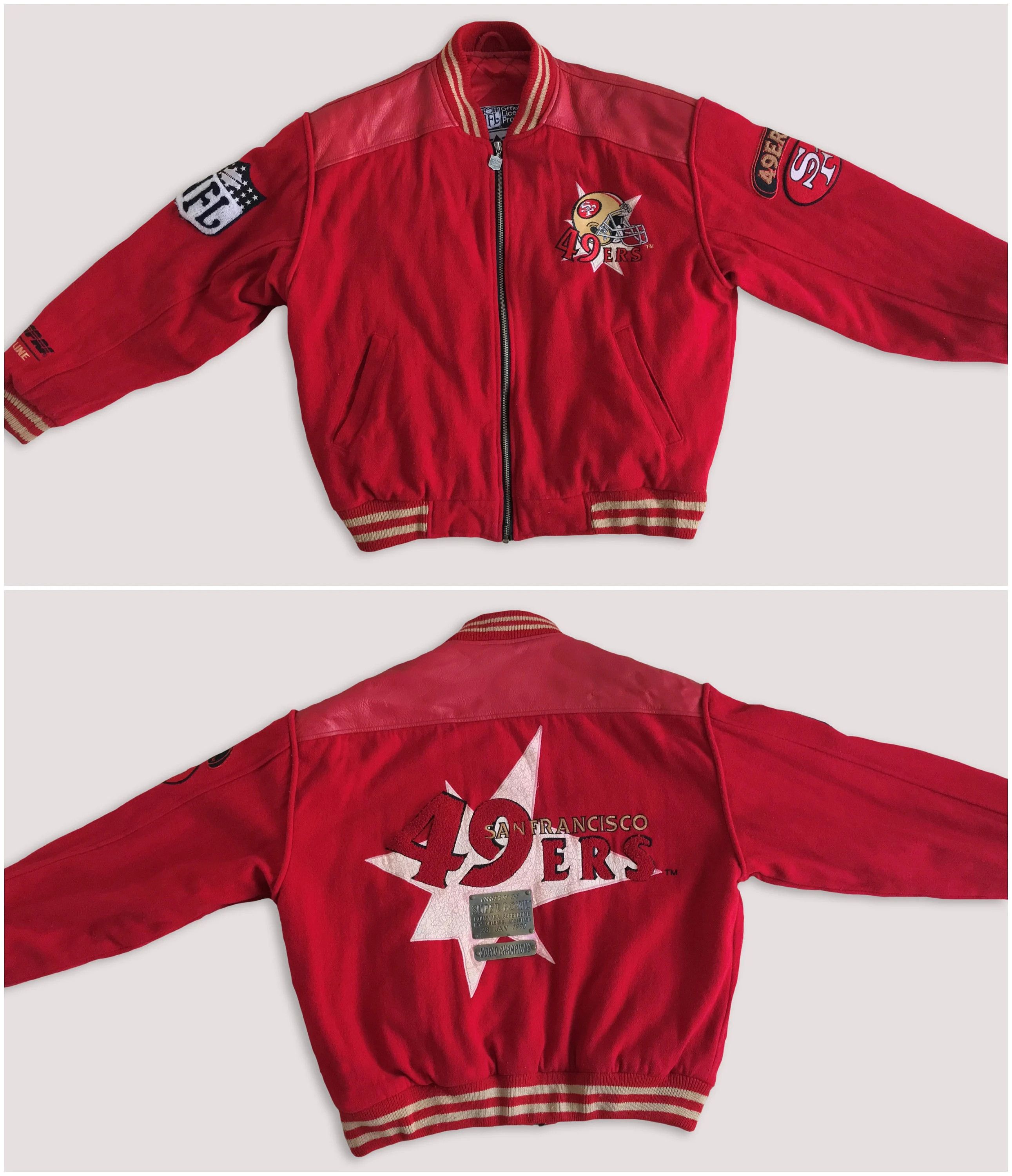 NFL Vintage 1990 SAN FRANCISCO 49ers Jacket Super Bowl Champions Size US L / EU 52-54 / 3 - 4 Thumbnail