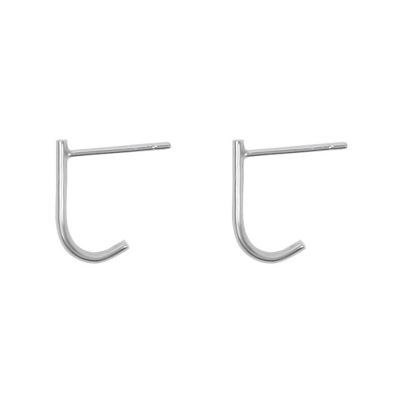 Jewelry × Sterling Silver New Trend Earrings One Pairs Chrome Jewelry Size ONE SIZE - 5 Thumbnail