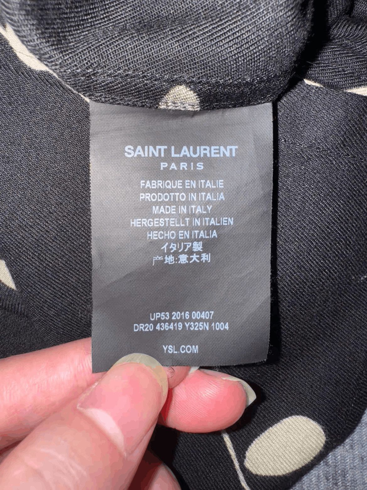 Saint Laurent Paris Saint Laurent Paris by Hedi 16AW Musical Letter Shirt-2508 Size US S / EU 44-46 / 1 - 8 Thumbnail