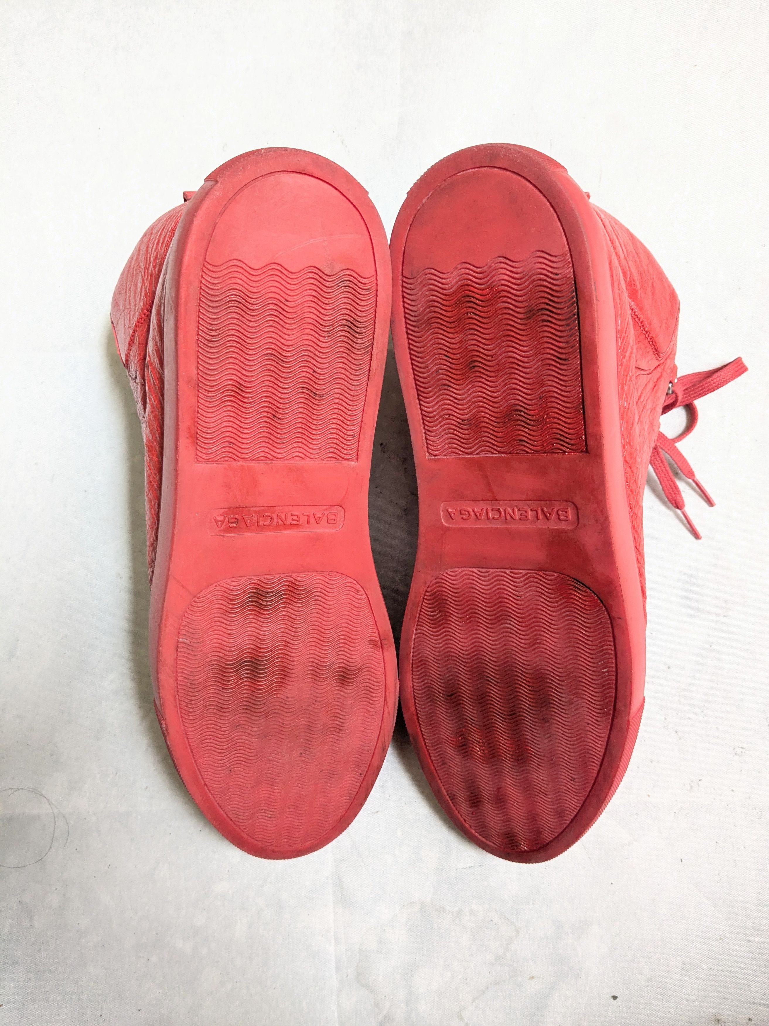 Balenciaga Balenciaga Arena Red 13 High Tops Leather Sneakers Size US 13 / EU 46 - 13 Thumbnail