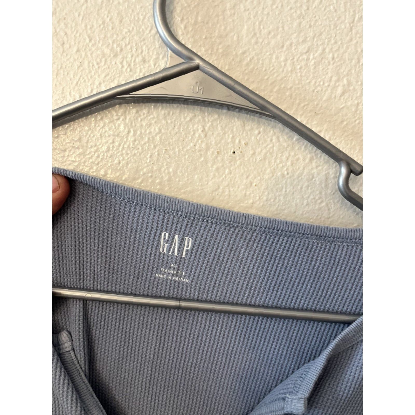 Gap VINTAGE Gap Thermal Waffle Knit V-neck Long Sleeve T-Shirt Womens XL Blue T-Shirt Womens XL Blue Thermal Knit V-Neck Long Sleeve Vintage Gap Size XL / US 12-14 / IT 48-50 - 2 Thumbnail