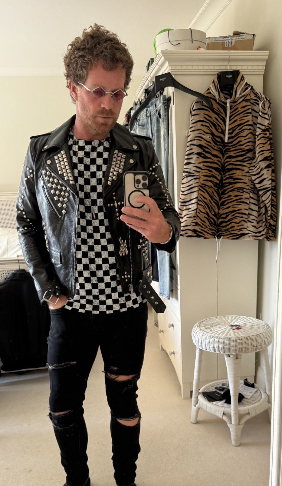 Saint Laurent Paris FW16 Saint Laurent studded leather biker jacket Hedi Grail Size US M / EU 48-50 / 2 - 10 Thumbnail