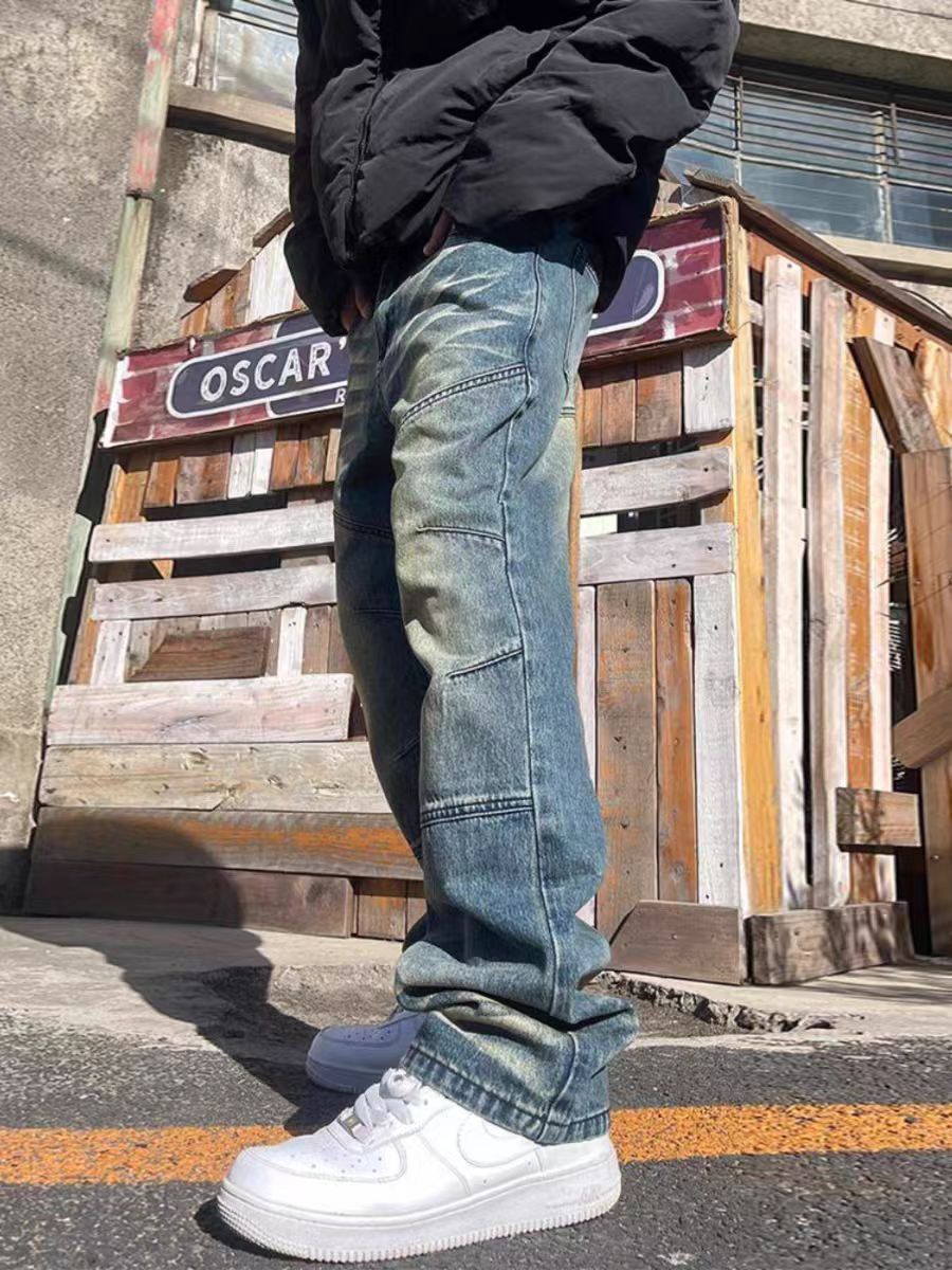 Japanese Brand × Jean Vintage washed loose fit straight leg jeans Size US 34 / EU 50 - 3 Thumbnail