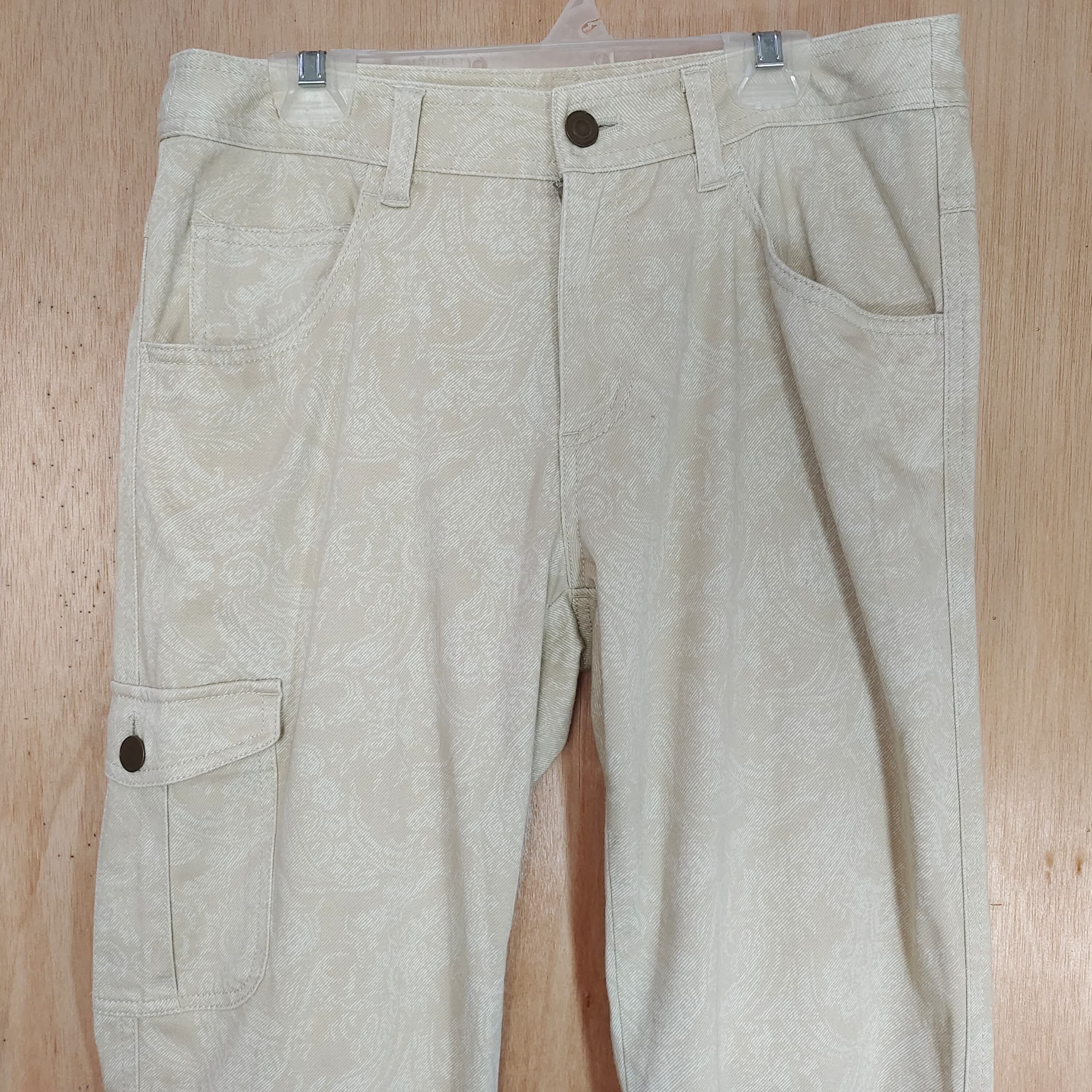 If Six Was Nine KOLWIN PAISLEY SINGLE SIDE POCKET BOOT CUT SOFT COTTON PANTS Size US 29 - 3 Thumbnail