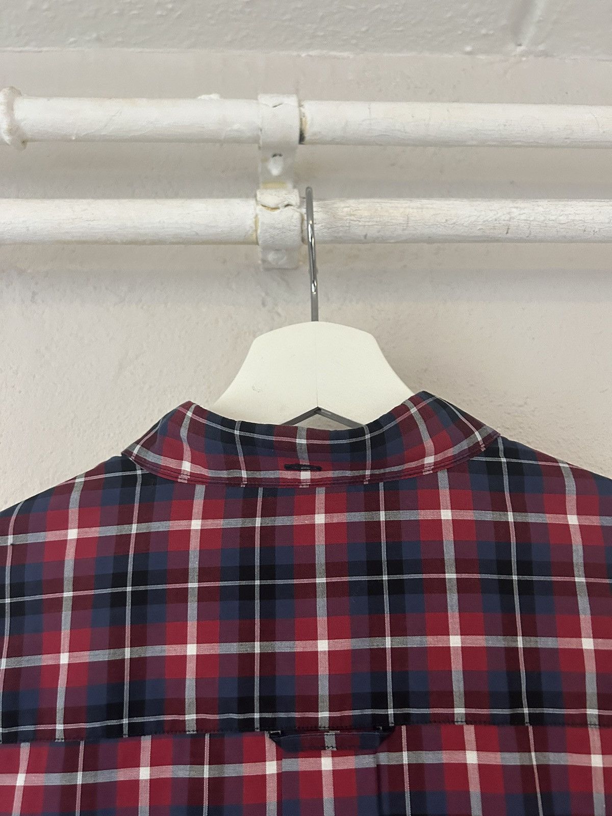 Dior Red Plaid Oxford Button-Up Shirt Size US L / EU 52-54 / 3 - 10 Thumbnail
