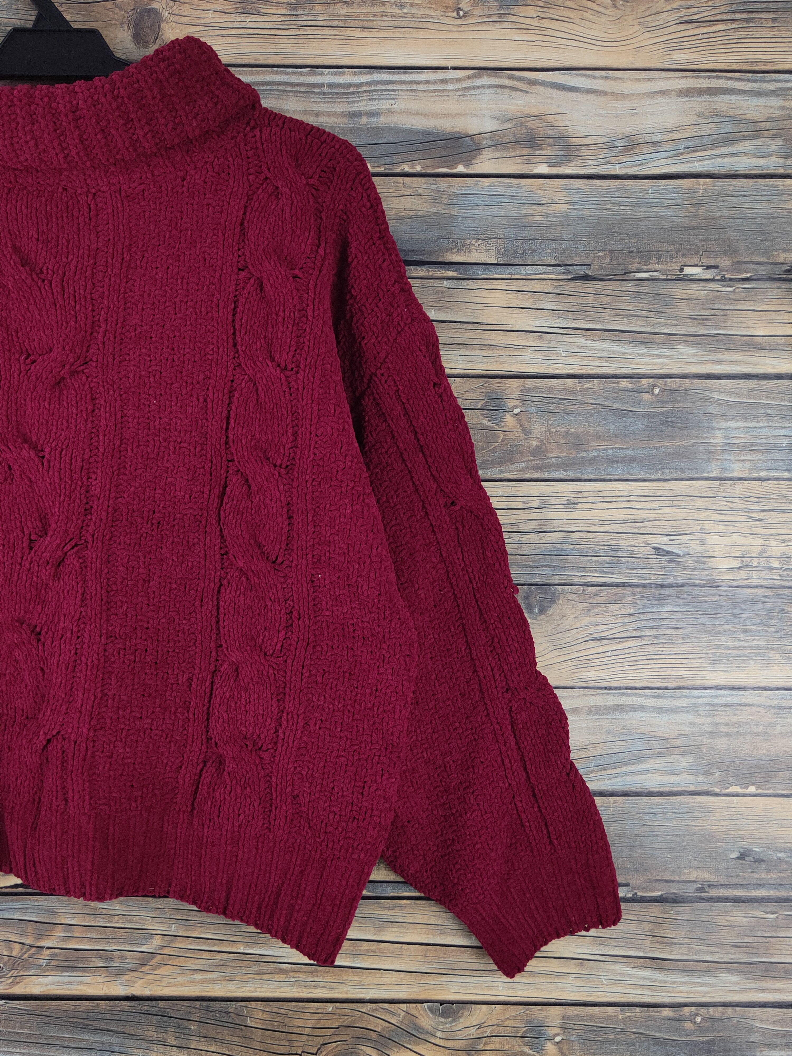 Aran Isles Knitwear Ingni Red cable Knitwear Crop Tops #W1240 Size M / US 6-8 / IT 42-44 - 9 Thumbnail