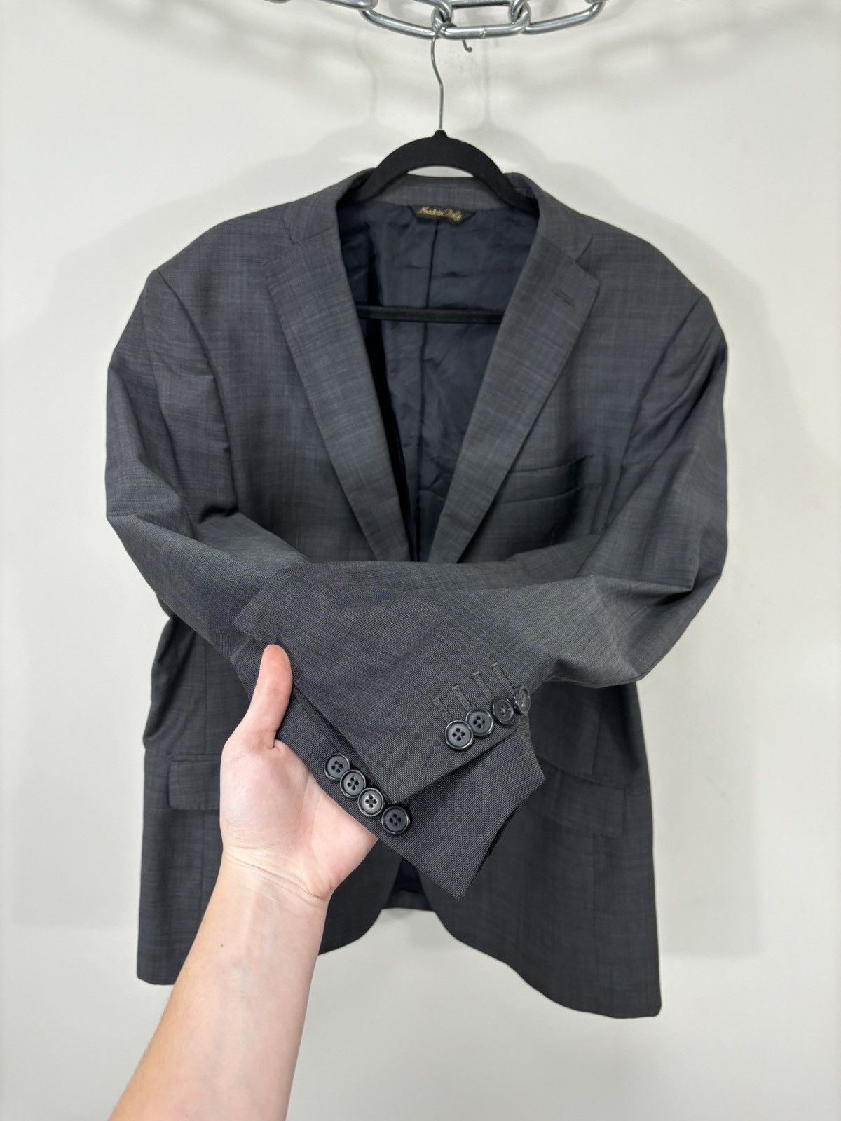Eredipisano Eredi Pisano Loro Piana Zelander Wool Gray Blazer Jacket Size 44R - 9 Thumbnail
