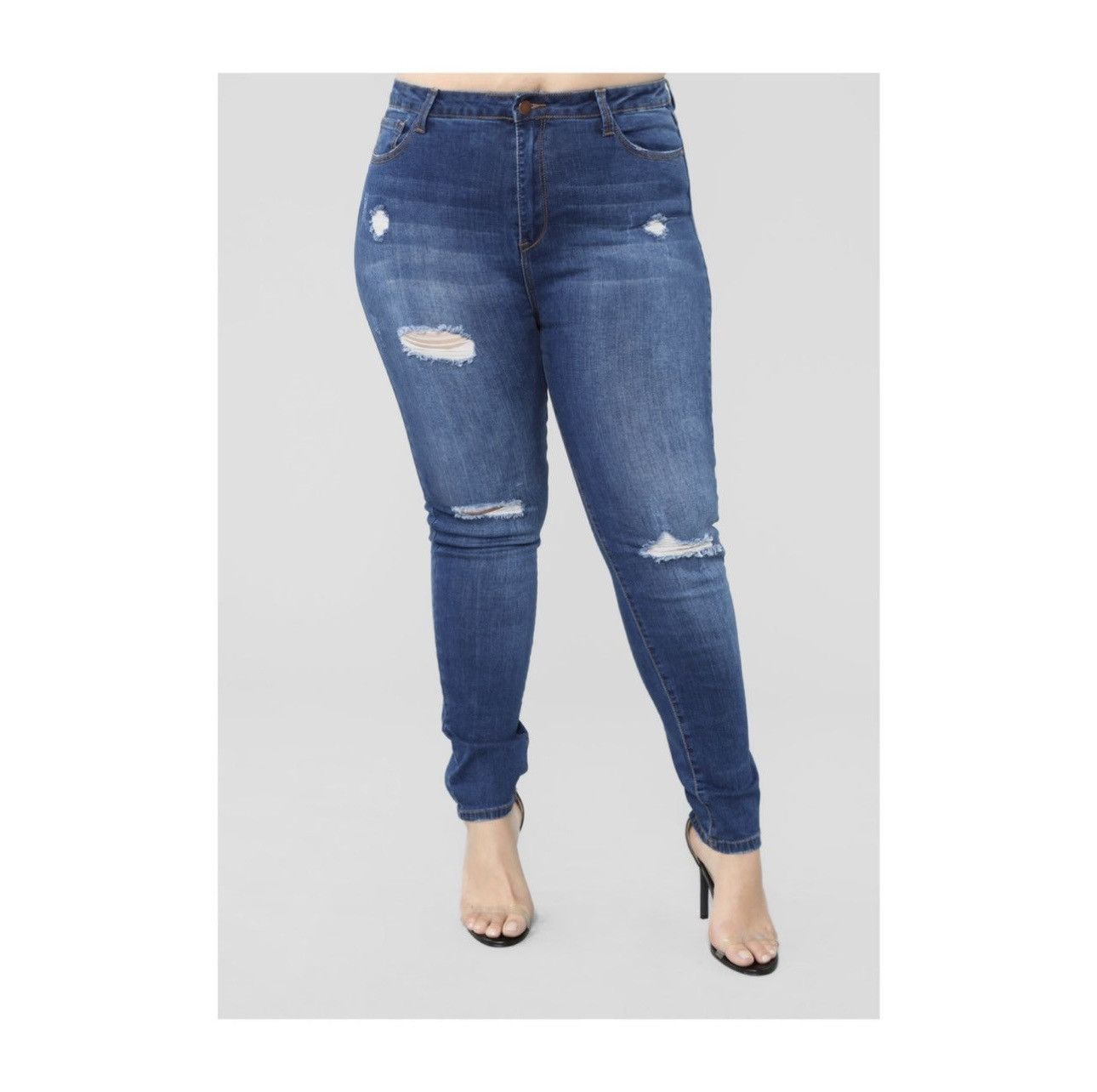 Fashion Nova Fashion Nova Hannah High Rise Jeans Dark Denim 2X Size 40" / US 18 - 5 Thumbnail