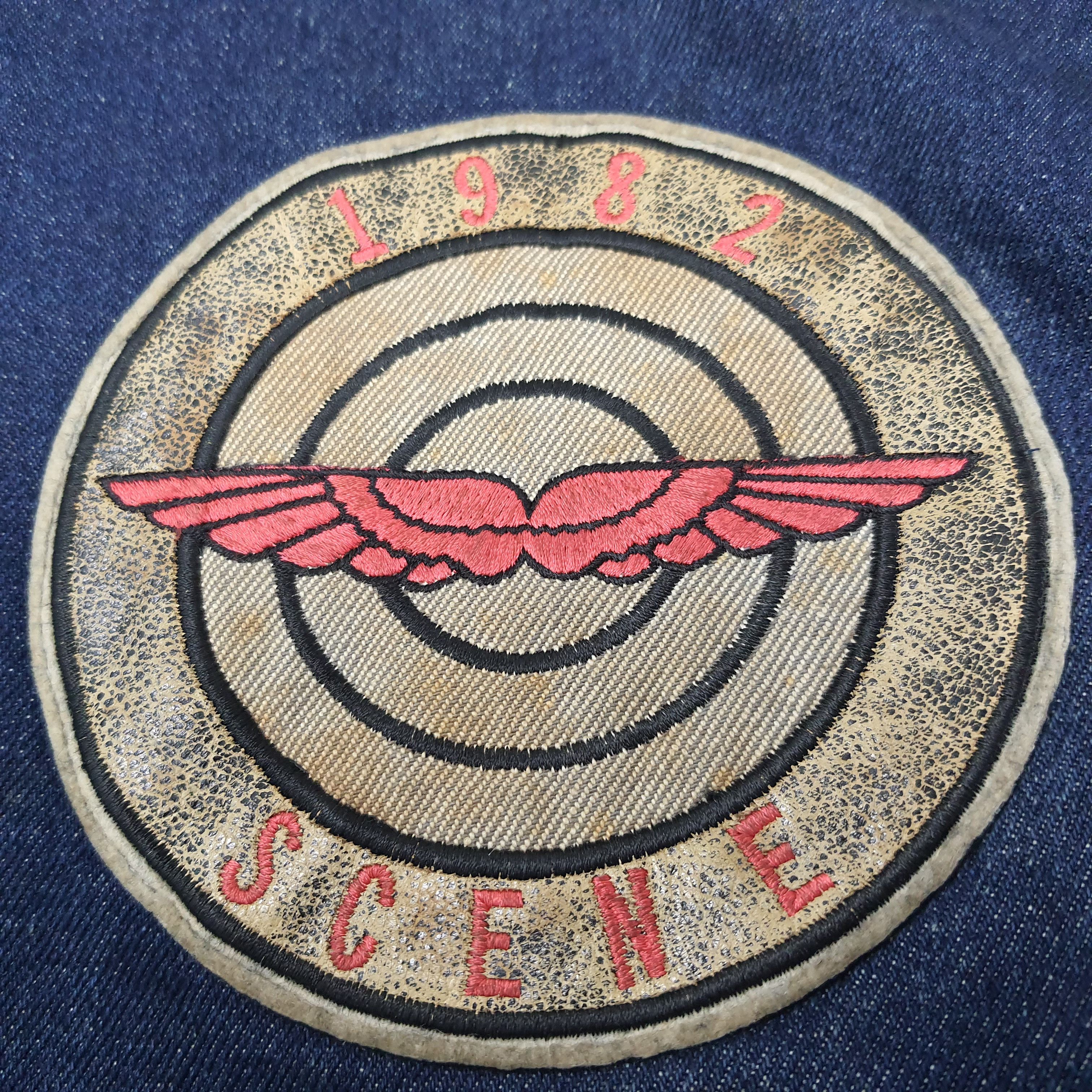 Vintage Vintage SCENE Japan Varsity Jacket Leather Sleeve C308N24 Size US L / EU 52-54 / 3 - 3 Thumbnail
