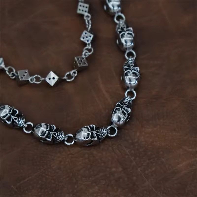 Vintage Skull Dice Keychain Wallet Chain Size ONE SIZE - 2 Thumbnail