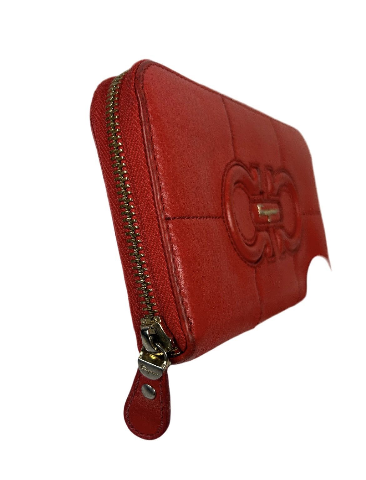 Salvatore Ferragamo Ferragamo Red Leather Zippy Wallet Size ONE SIZE - 5 Thumbnail