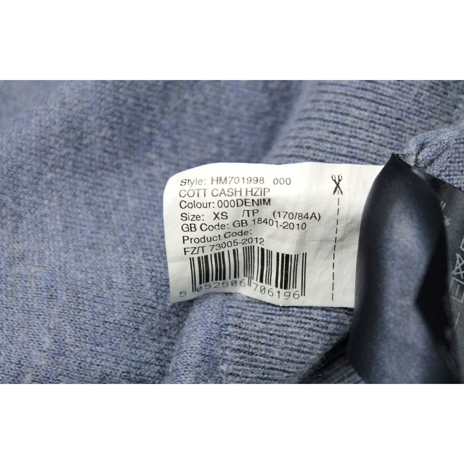 Hackett Hackett Jumper Melange Cott Cash Hzip Pullover Men XS Long Sleeve Elbow Patches Blue Size US XS / EU 42 / 0 - 8 Thumbnail