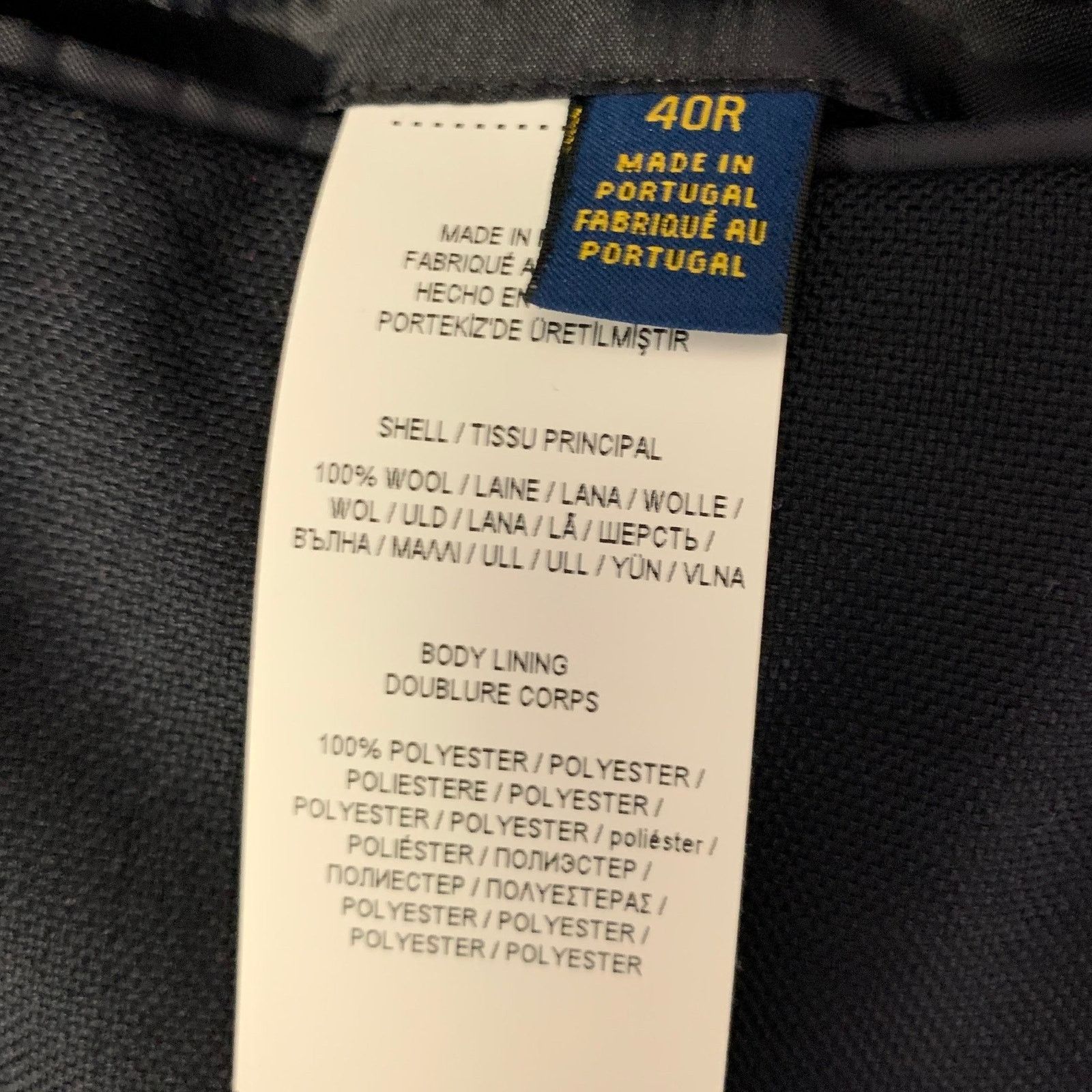Other POLO Size 40 Navy Solid Wool Notch Lapel Sport Coat Size 40R - 7 Thumbnail