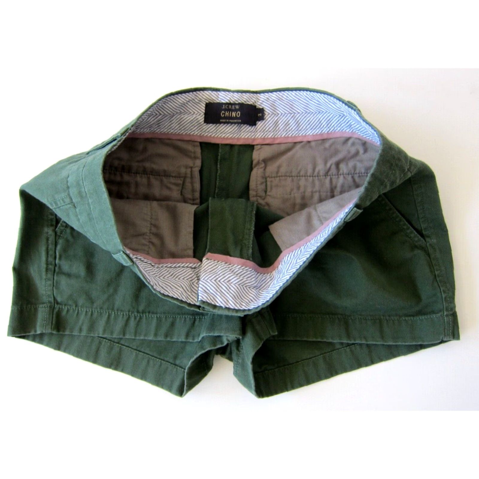 J.Crew J.Crew Army Green 100% Cotton Flat Front Pocket Chino Shorts Women Size 2 Size 26" / US 2 / IT 38 - 5 Thumbnail