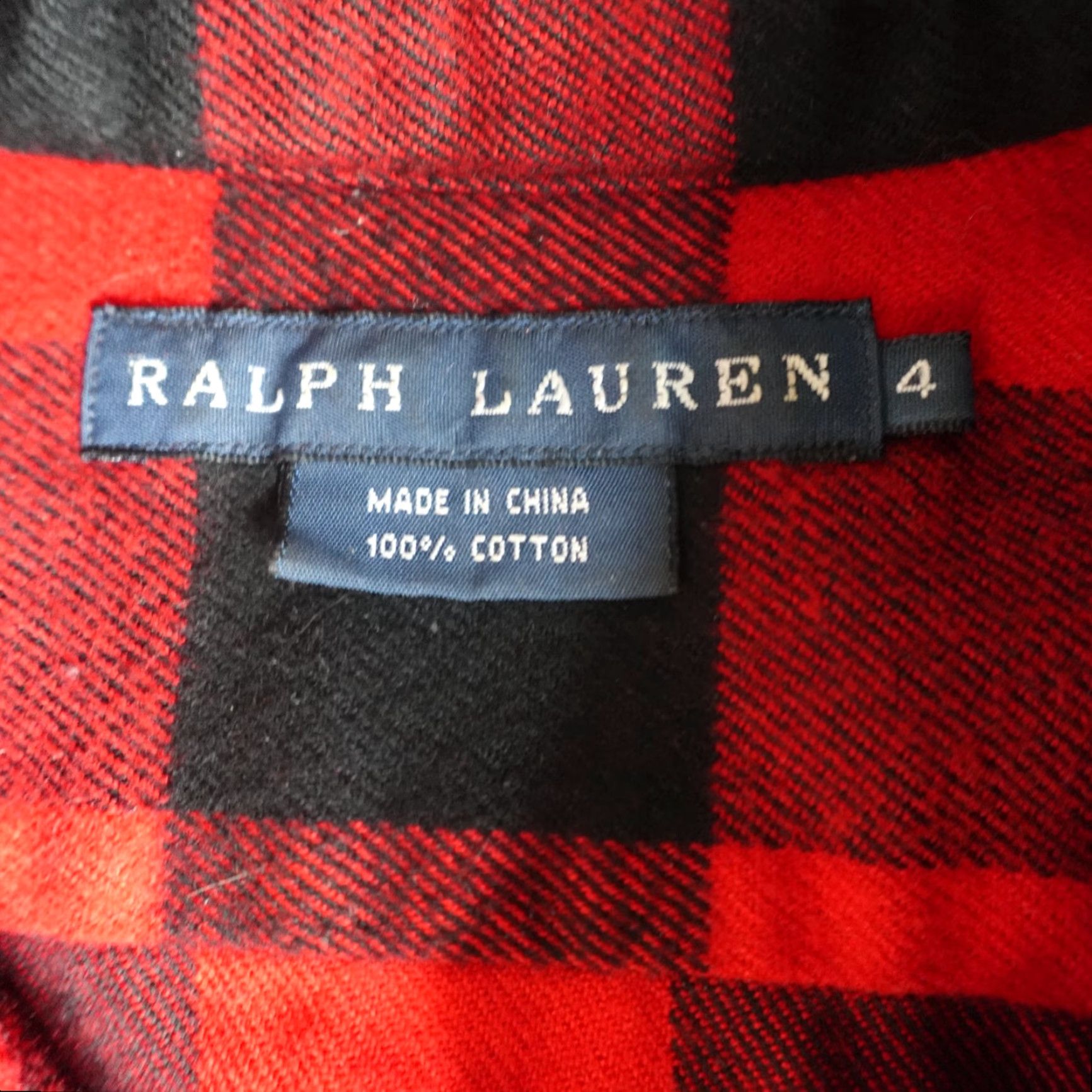 Ralph Lauren Ralph Lauren Womens Shirt 4 Buffalo Plaid Black Red Ruffle Front Flannel Size S / US 4 / IT 40 - 7 Thumbnail