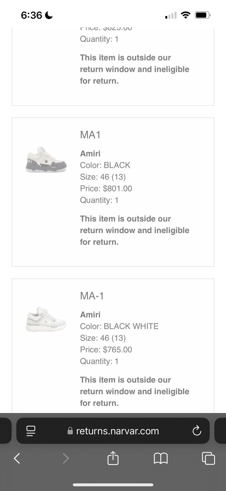 Amiri Amiri Ma-1 Size US 13 / EU 46 - 5 Thumbnail