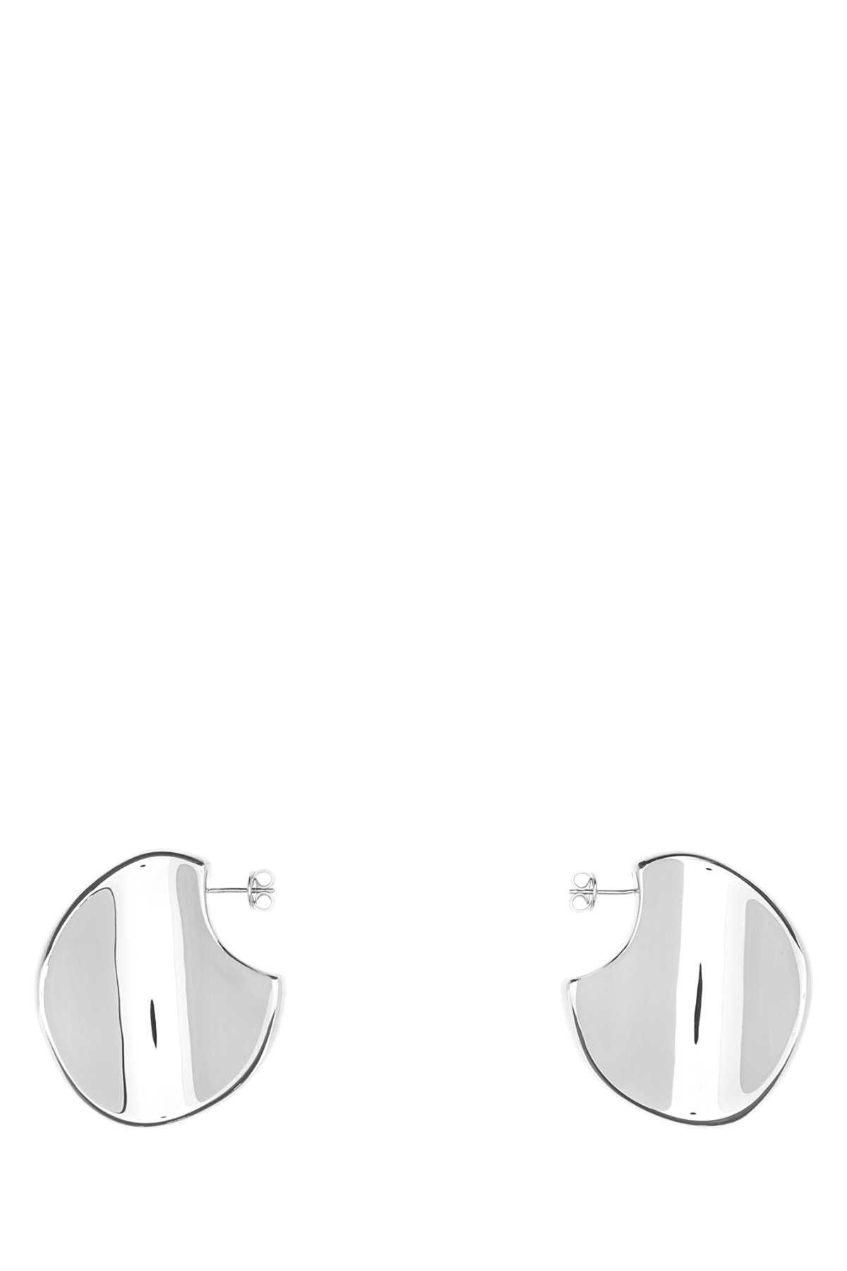 Silver Large Disc Earrings, Women's