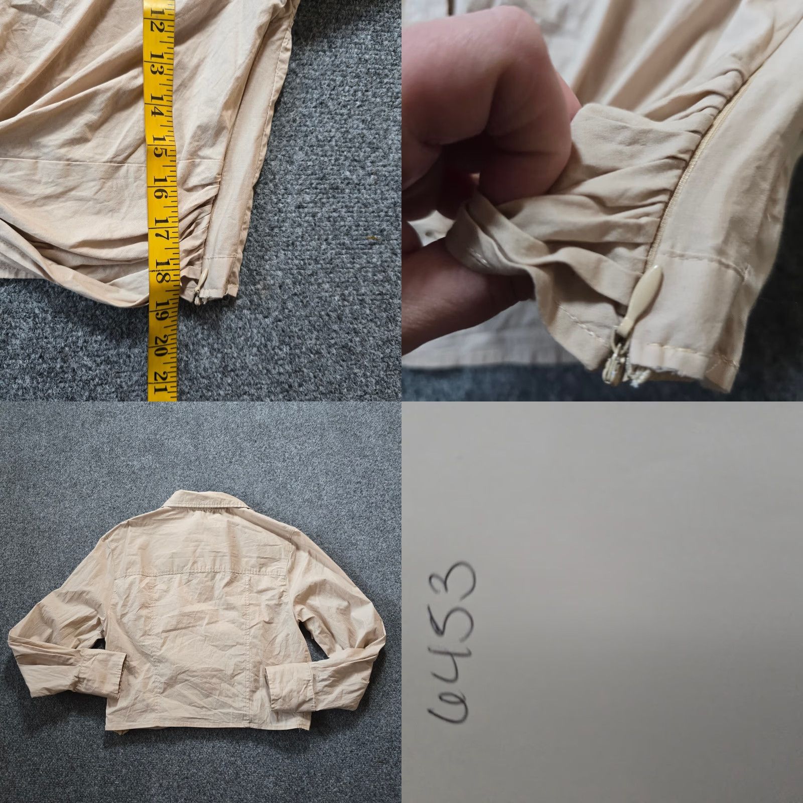 Jason Wu Jason Wu Top Womens Size Large Beige Khaki Twist Front Button Long Sleeve Casual Blouse Size L / US 10 / IT 46 - 8 Thumbnail