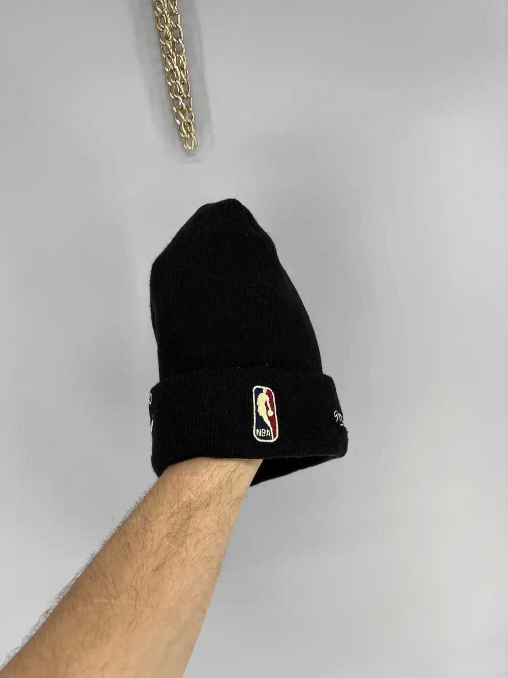 Mitchell & Ness Chicago Bulls Mitchell Ness Beanie Head Cap Embroidery Size ONE SIZE - 4 Thumbnail