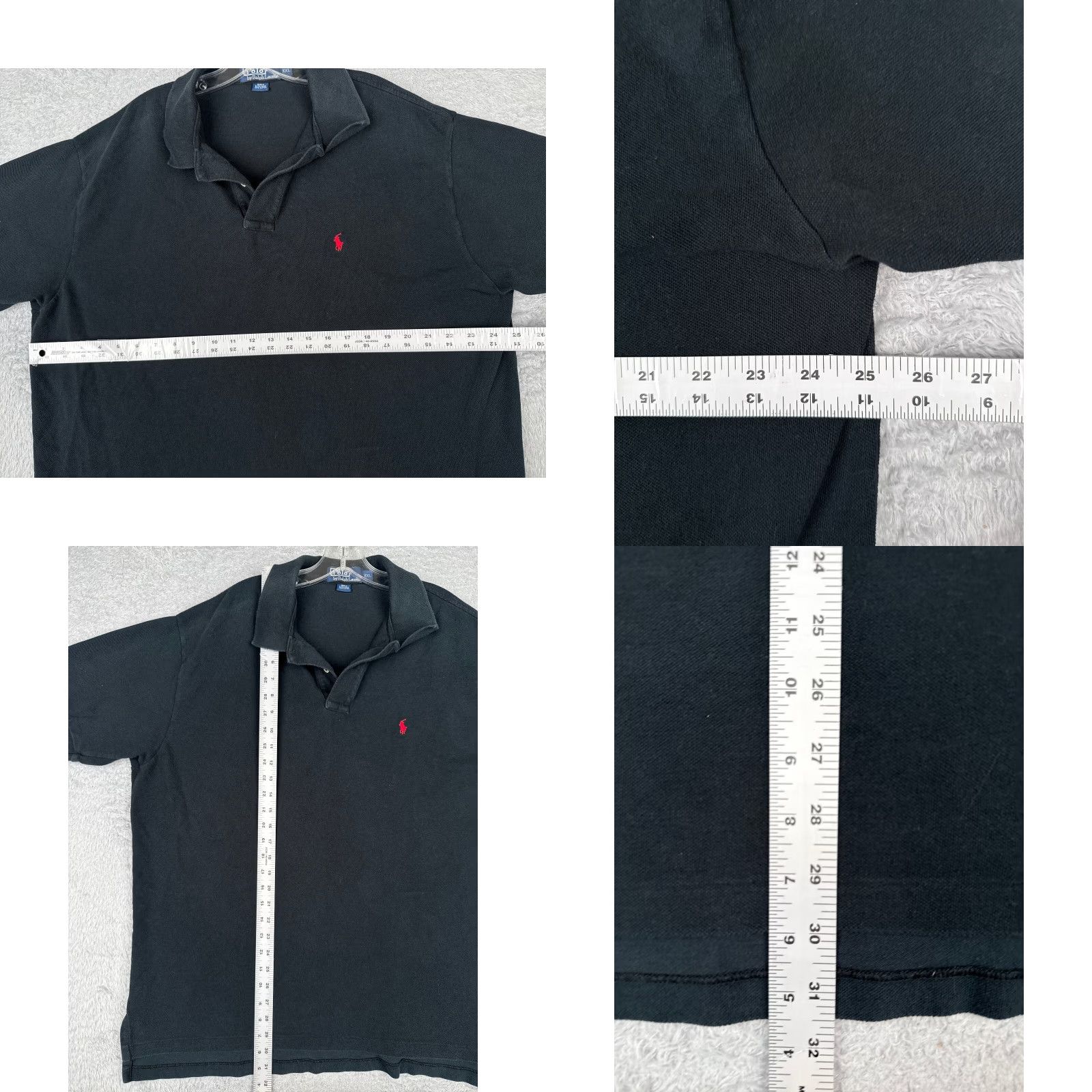 Polo Ralph Lauren VINTAGE Polo Ralph Lauren Polo Shirt Men 2XL Black 100% Cotton Jersey Logo Embroidered Shirt Size US XXL / EU 58 / 5 - 8 Thumbnail