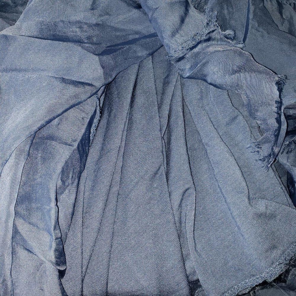 Designer CT328 Ladies 100% Blue Italian Silk Lined Maxi Skirt 28" Size 30" / US 8 / IT 44 - 8 Thumbnail