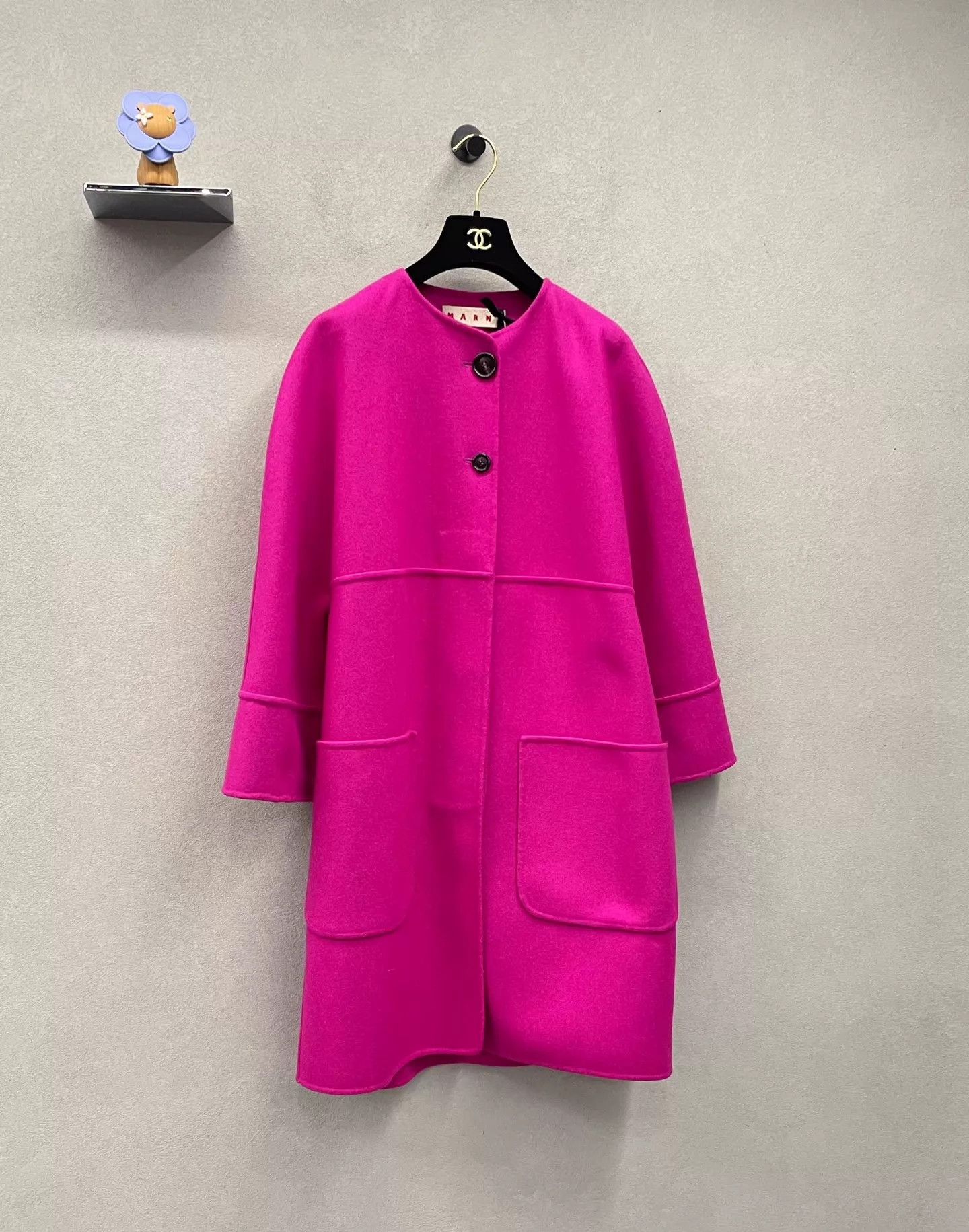 Marni Marni Pitaya Pink Wool Coat 36 Size XS / US 0-2 / IT 36-38 - 3 Thumbnail