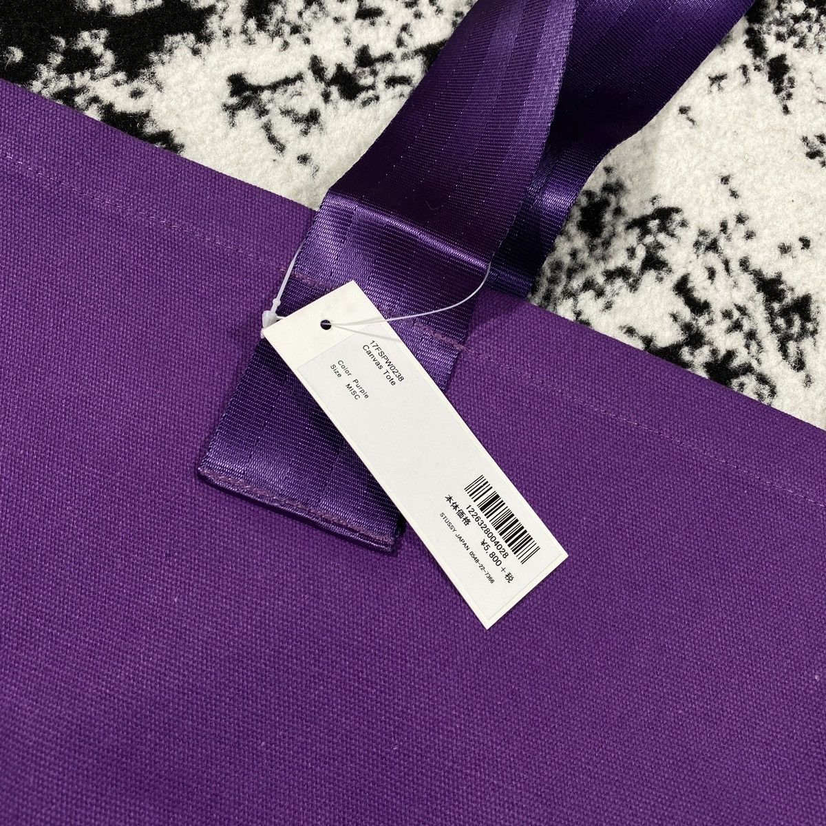 Stussy × Vintage STUSSY LARGE TOTE BAG PURPLE Size ONE SIZE - 3 Thumbnail