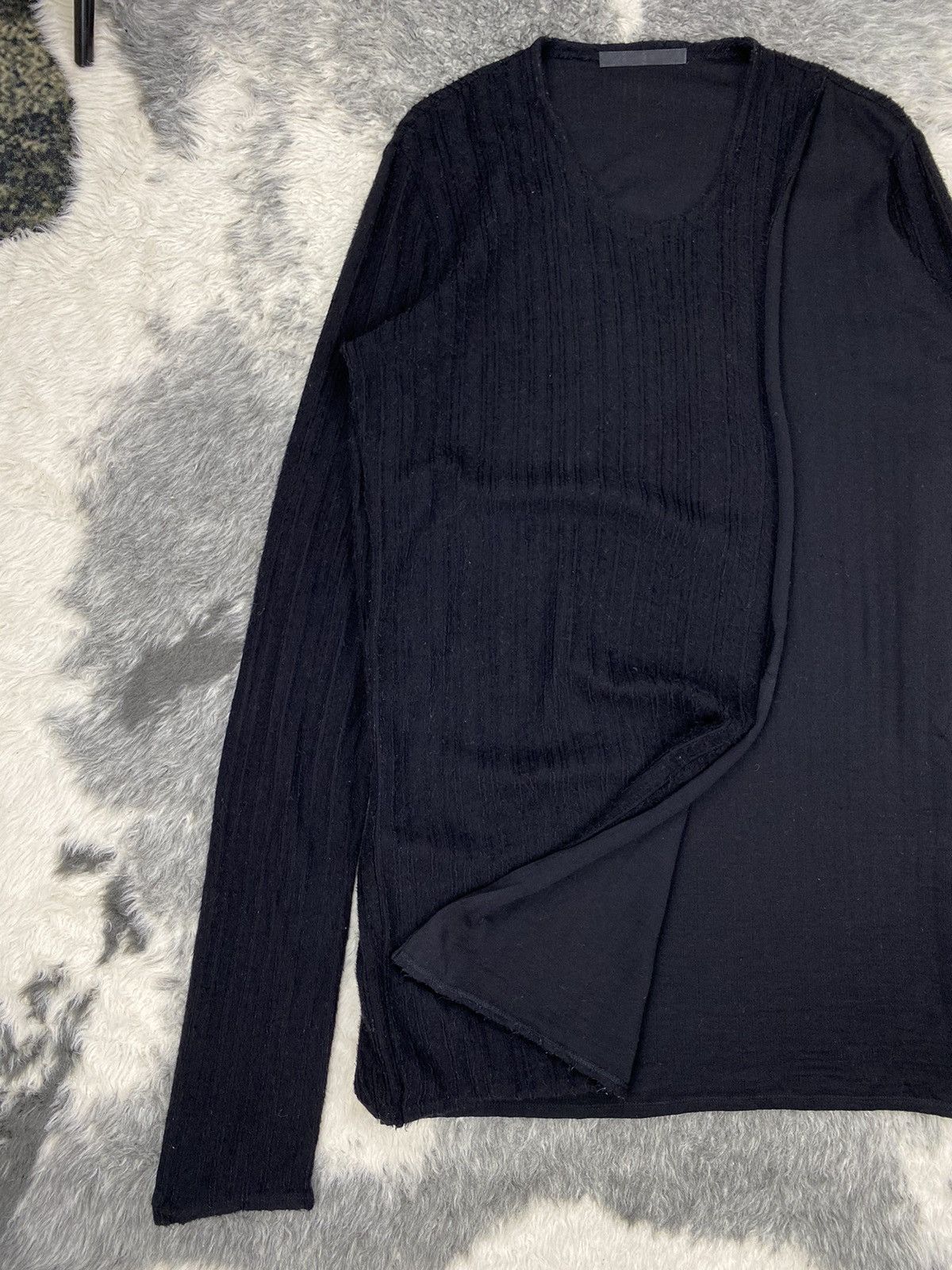 Julius JULIUS7—F/W 2011-2012 Collection Wool Jacquard Layered Shirt Size US M / EU 48-50 / 2 - 7 Thumbnail