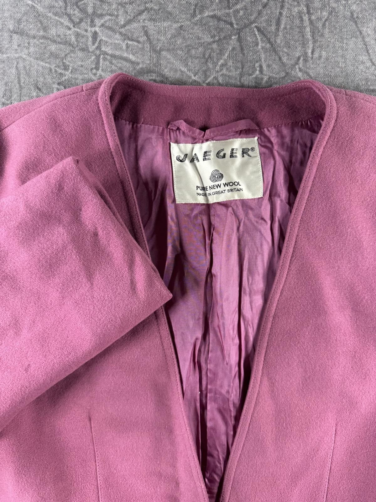 Jaeger Jaeger Blazer Women's 10 Pink Pure New Wool Size L / US 10 / IT 46 - 1 Thumbnail