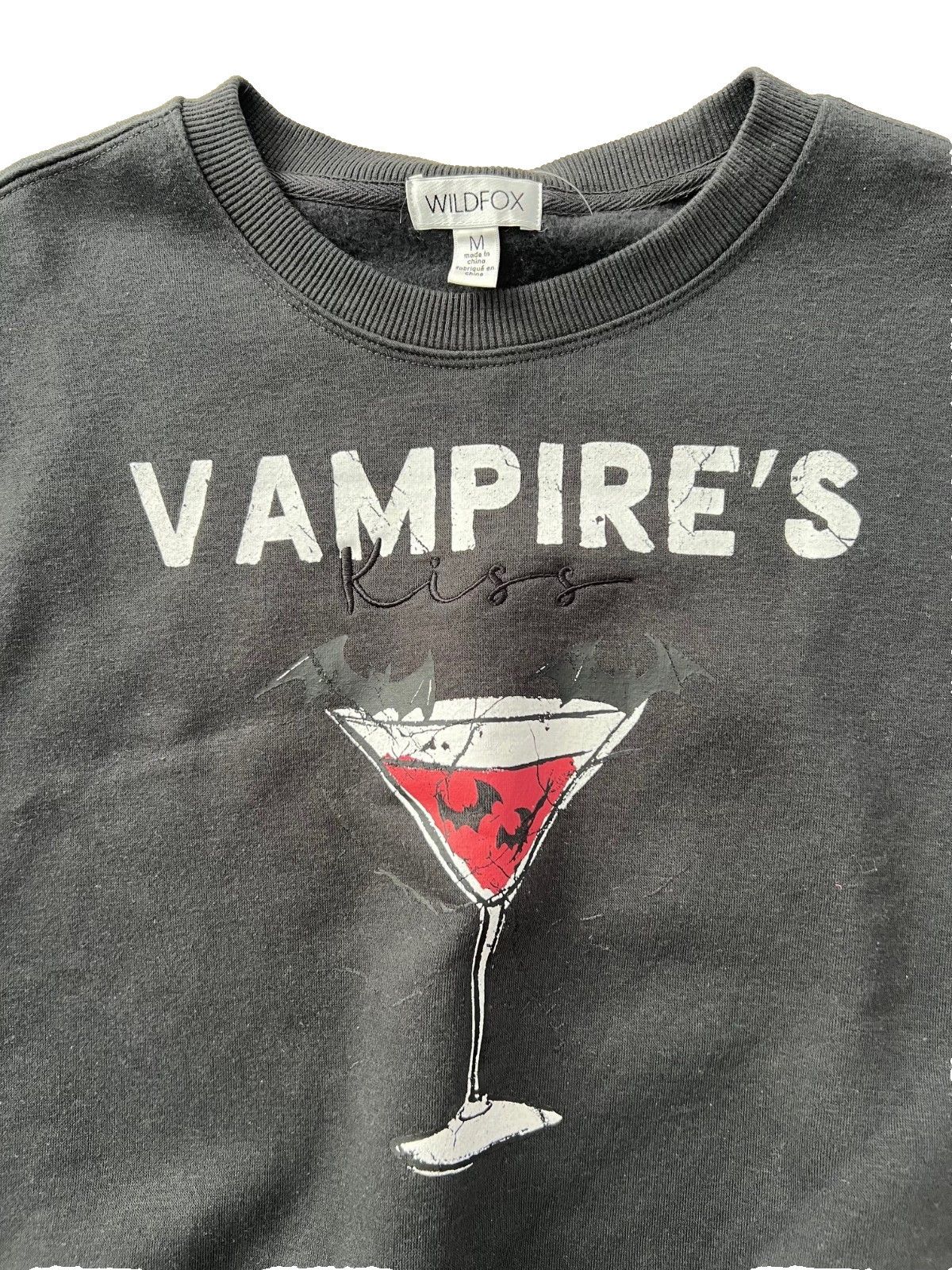 Wildfox Wildfox Vampire's Kiss Martini Sweatshirt Pirate Black ( M ) Size M / US 6-8 / IT 42-44 - 2 Thumbnail