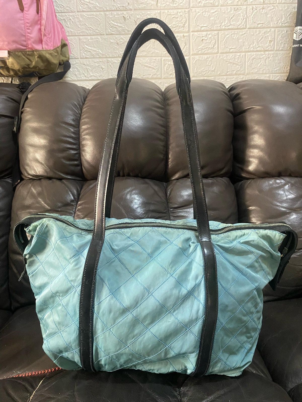Prada Authentic Vintage Prada Tessuto Nyalon Tote Bag Size ONE SIZE - 2 Thumbnail