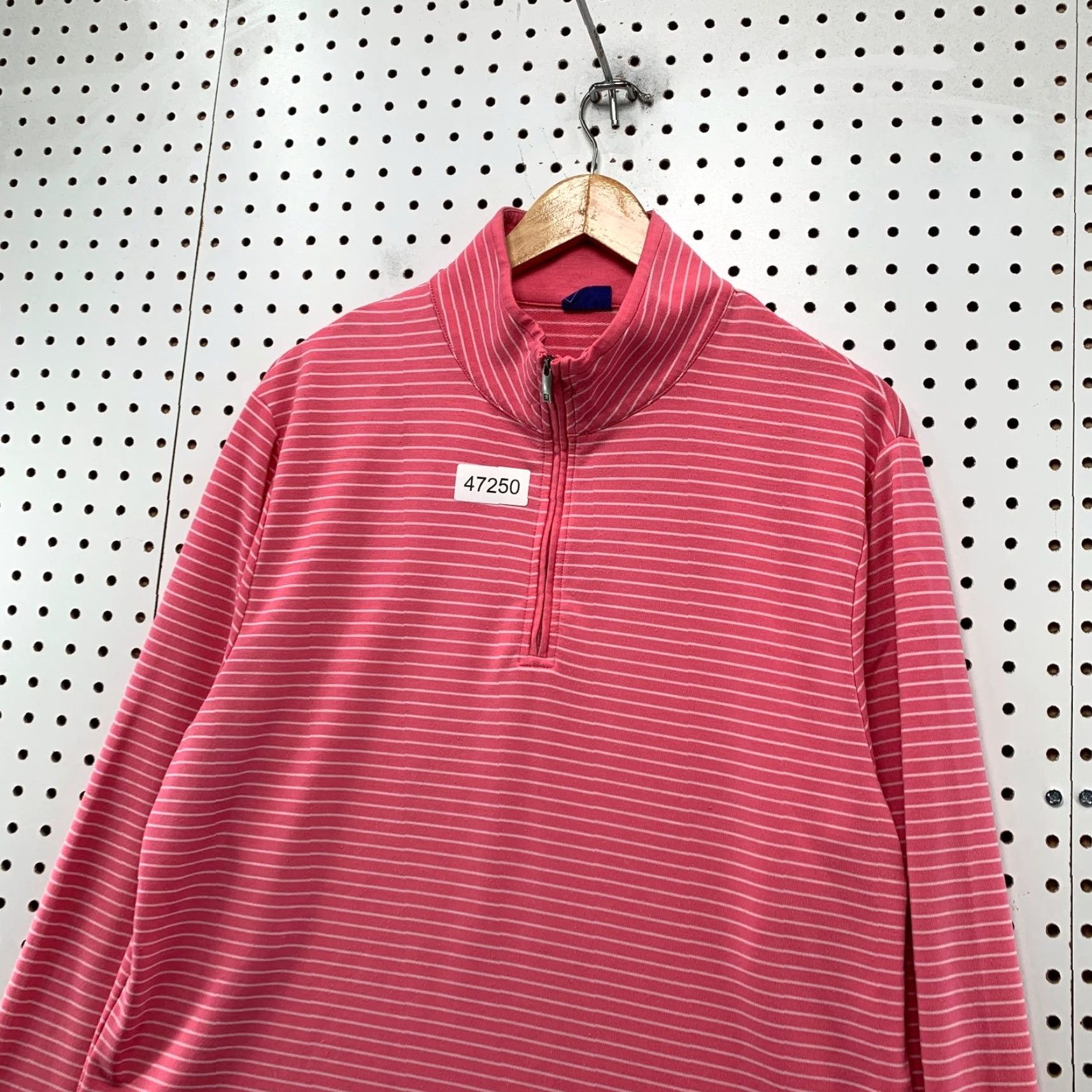Footjoy FootJoy FJ 1/4 Zip Sweatshirt Mens M Pink Striped Fleece Golf Preppy Size US M / EU 48-50 / 2 - 6 Thumbnail