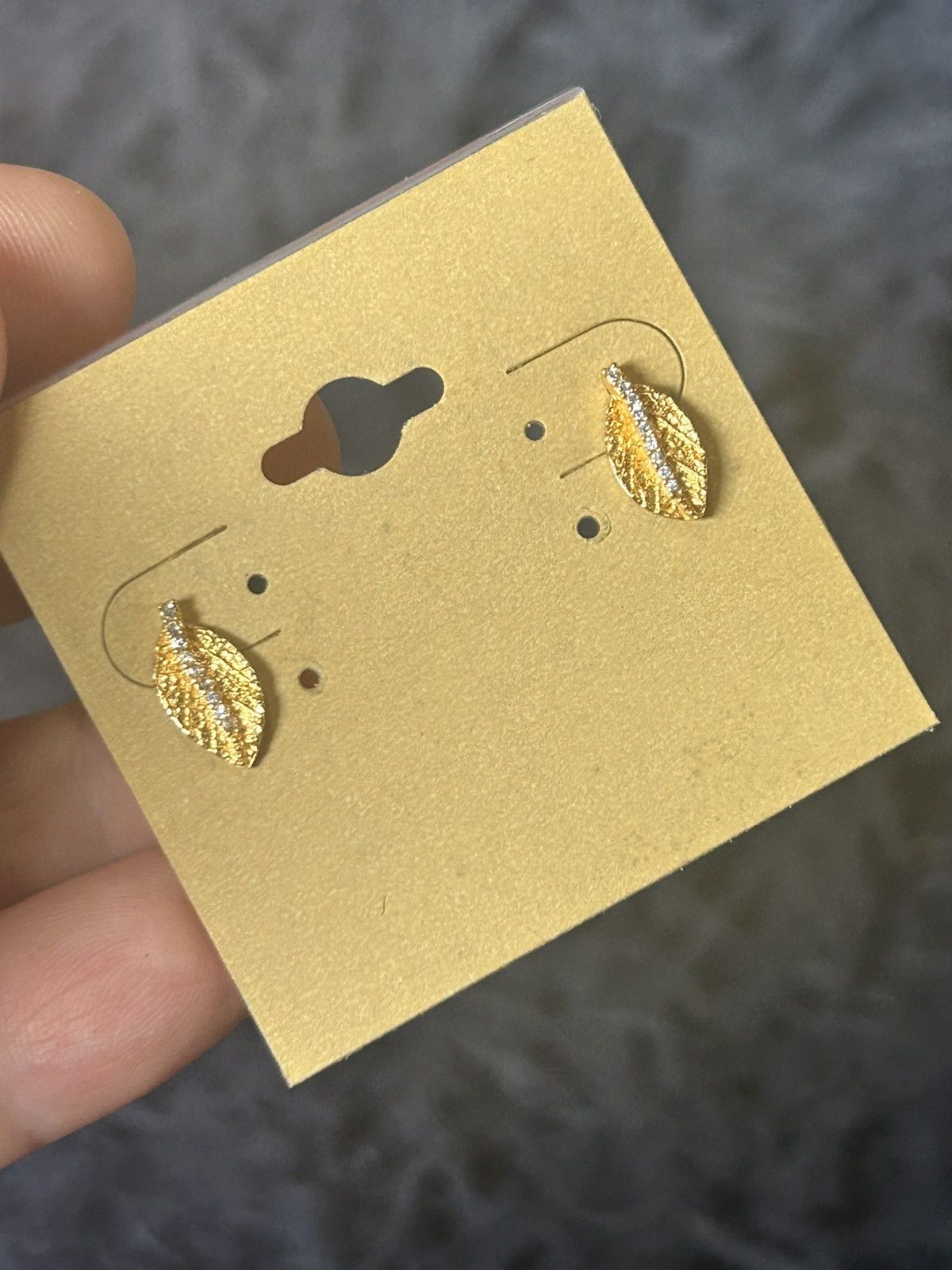 Vintage Vintage elegant leaf 925 genuine diamond earrings Size ONE SIZE - 1 Thumbnail