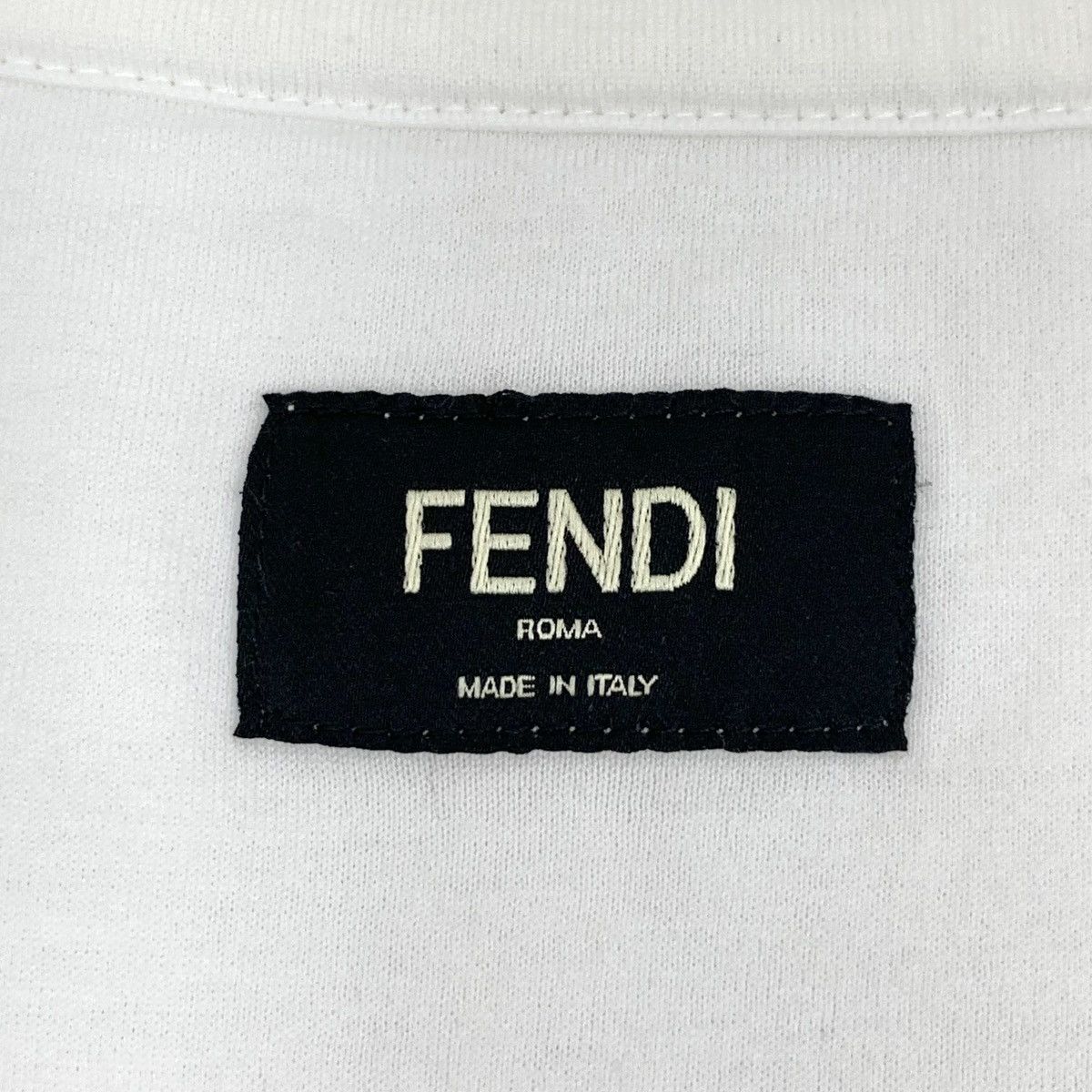 Fendi Fendi White Logo Crew Neck Short Sleeve T-shirt K26WX Size US M / EU 48-50 / 2 - 6 Thumbnail