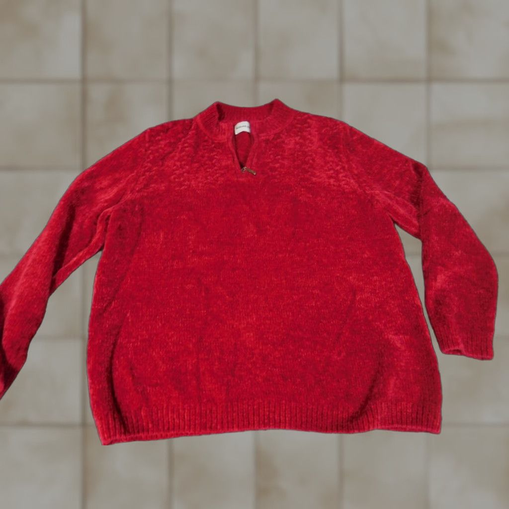 Vintage Alfred Dunner Womens Sweater Small red pullover Size S / US 4 / IT 40 - 1 Thumbnail