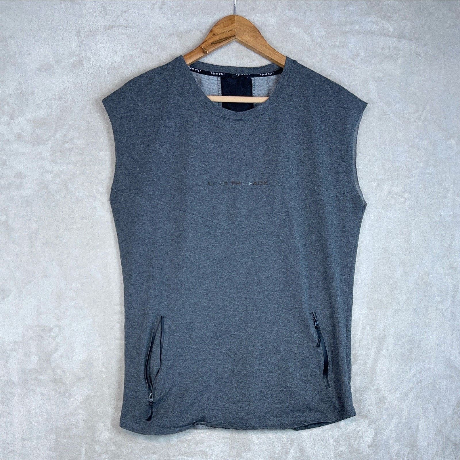 Other Squat Wolf Statement Shoulder Drop Muscle Tank Melange Gray Size US M / EU 48-50 / 2 - 2 Thumbnail