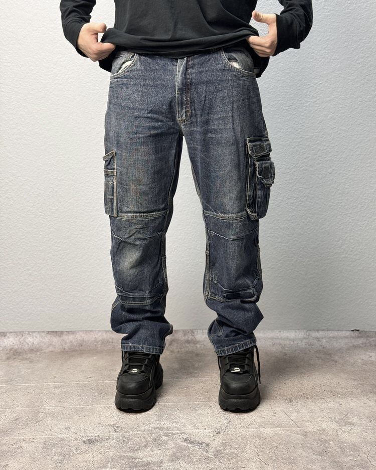 If Six Was Nine VTG Yohji Yamamoto Junya Watanabe Style Cargo Bondage Pants Size US 32 / EU 48 - 3 Thumbnail